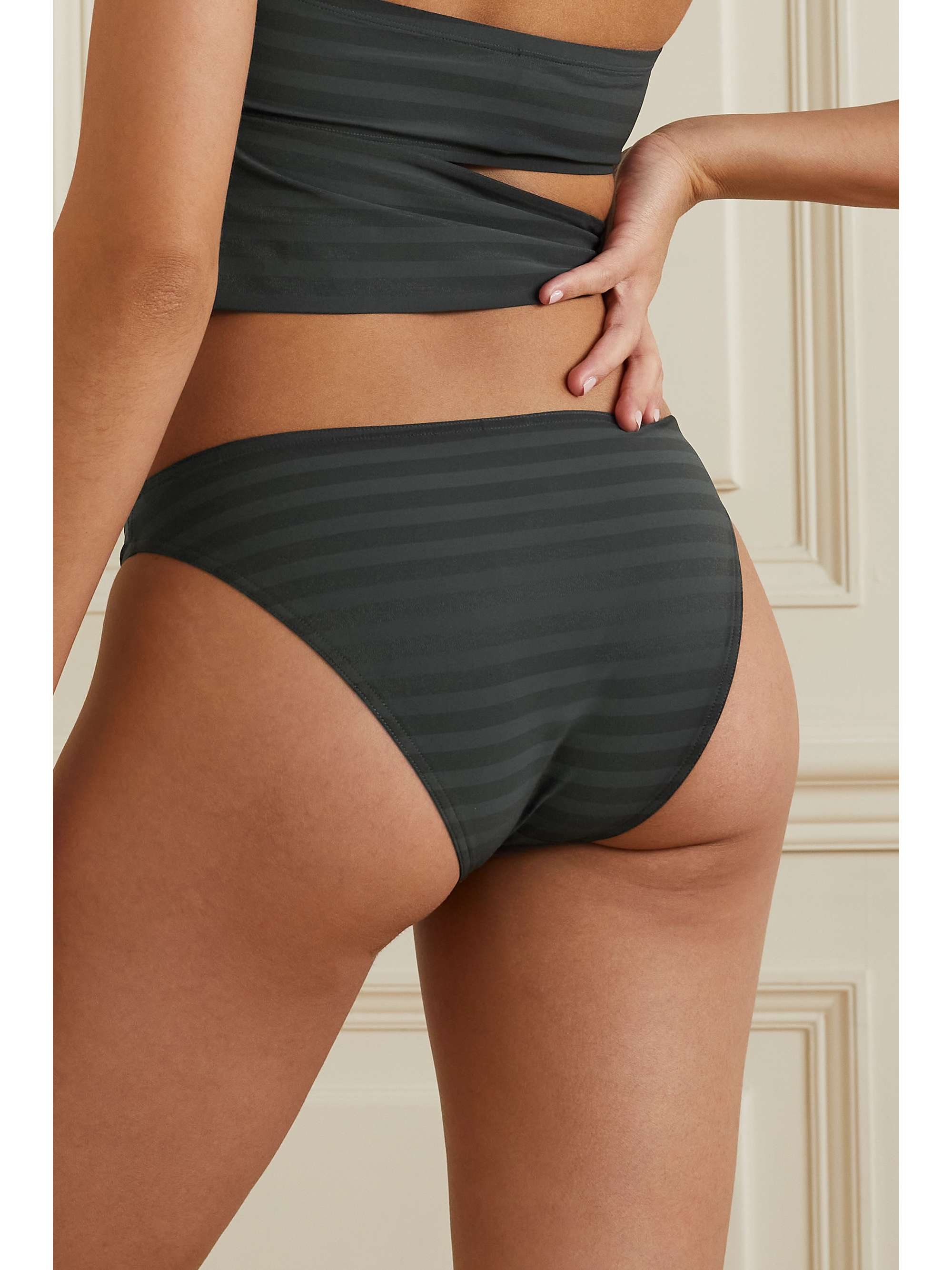 ERES Backgammon Hasard striped stretch-Lurex bikini briefs