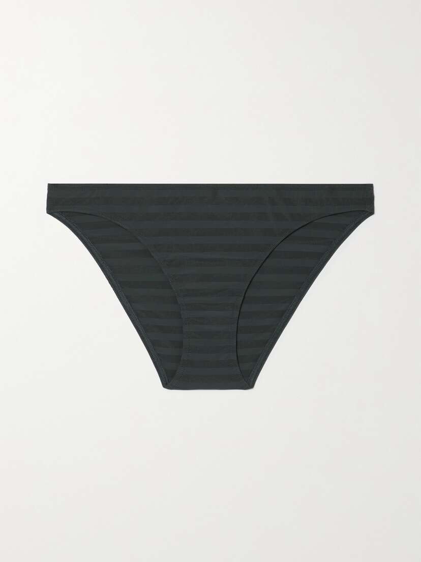 Eres Backgammon Hasard Striped Stretch-lurex Bikini Briefs