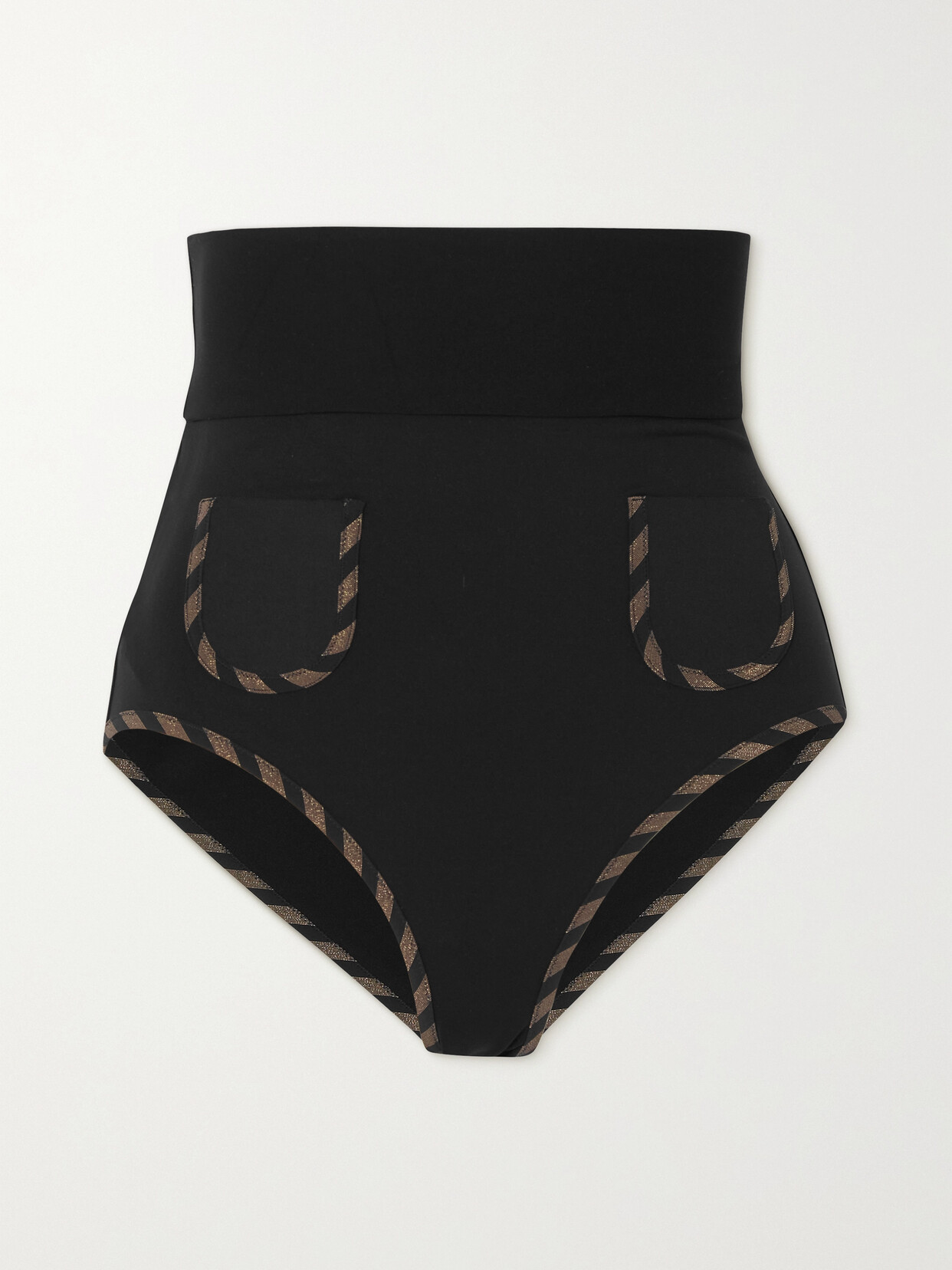 Eres Trimaran Lurex-trimmed Bikini Briefs - Black