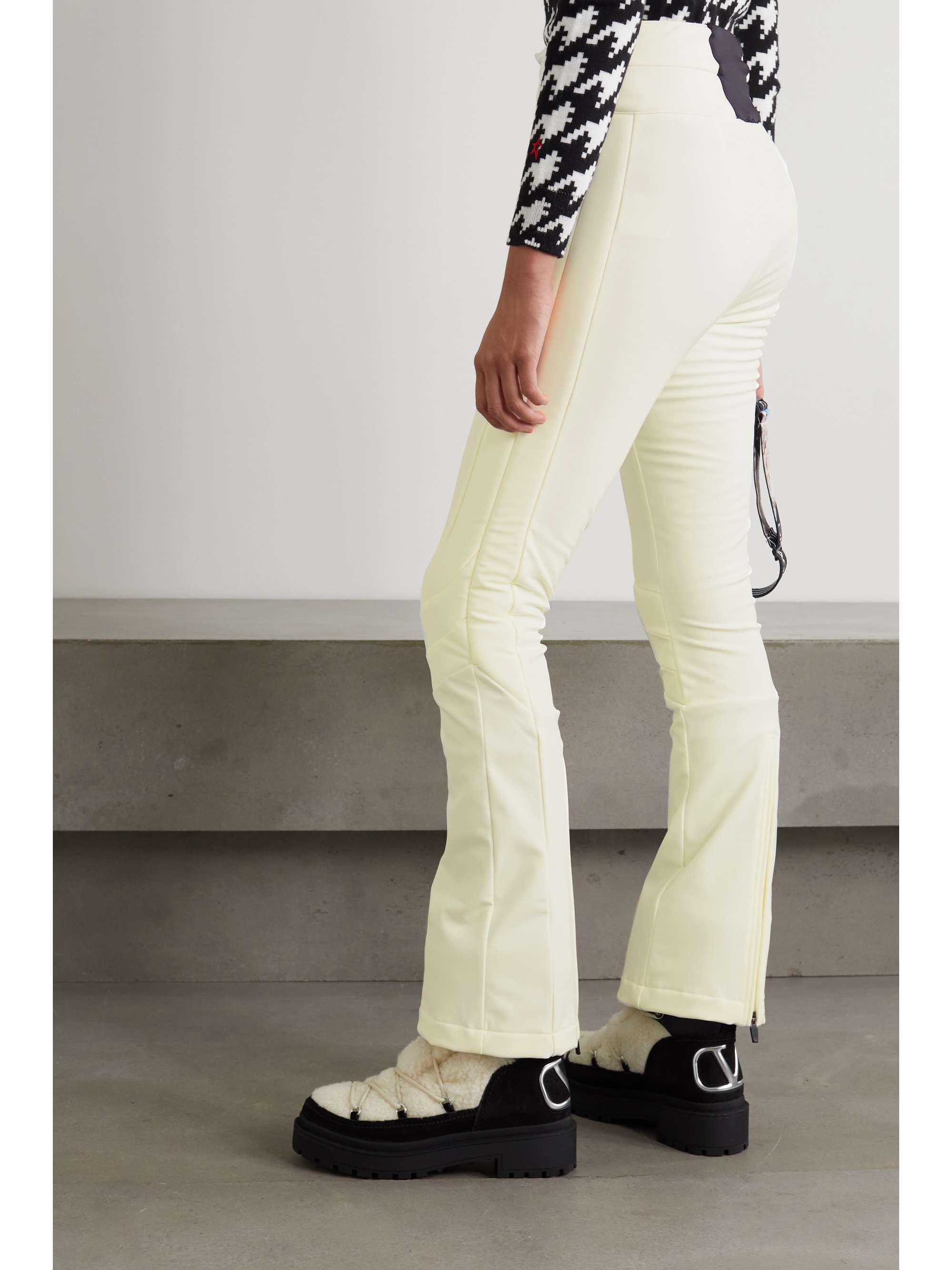 PERFECT MOMENT Aurora houndstooth high-rise flared ski pants