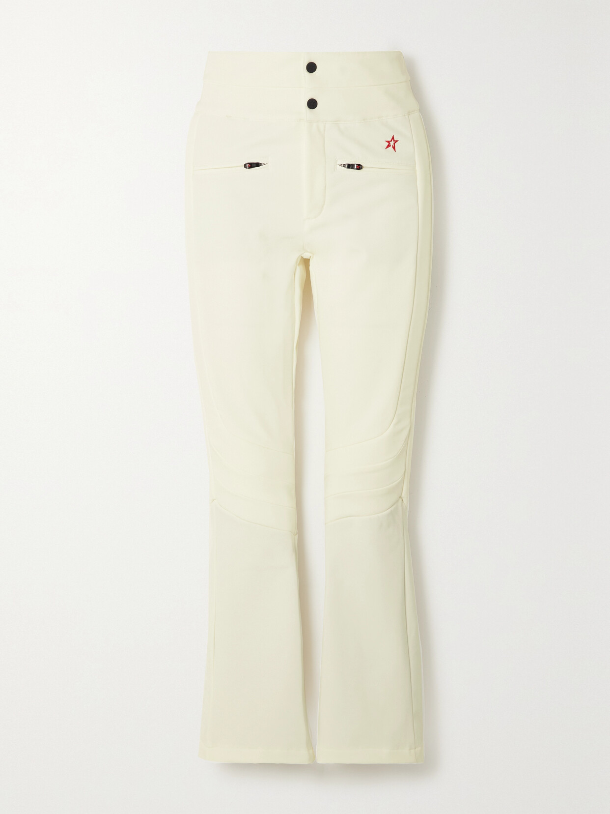 Shop Perfect Moment Aurora High-rise Flared Ski Pants In White