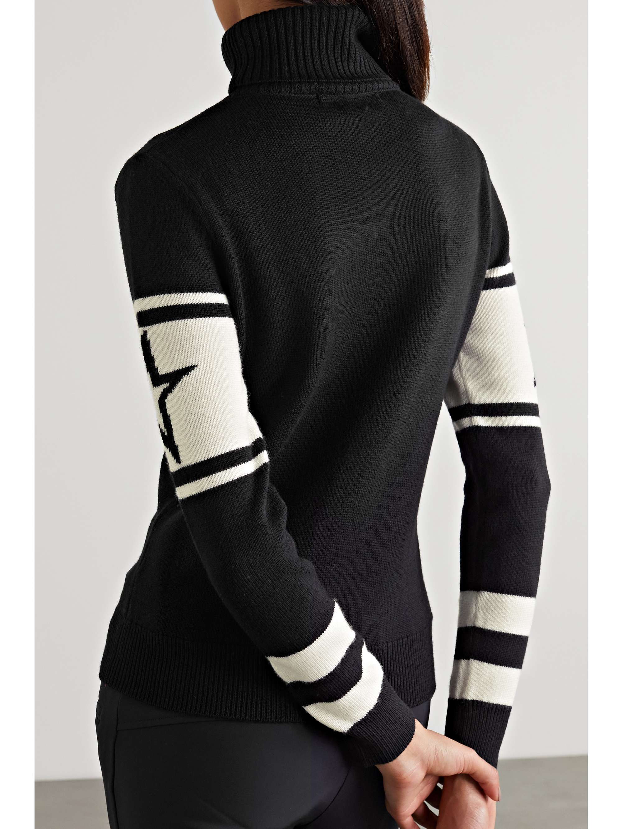 PERFECT MOMENT Schild intarsia merino wool turtleneck sweater