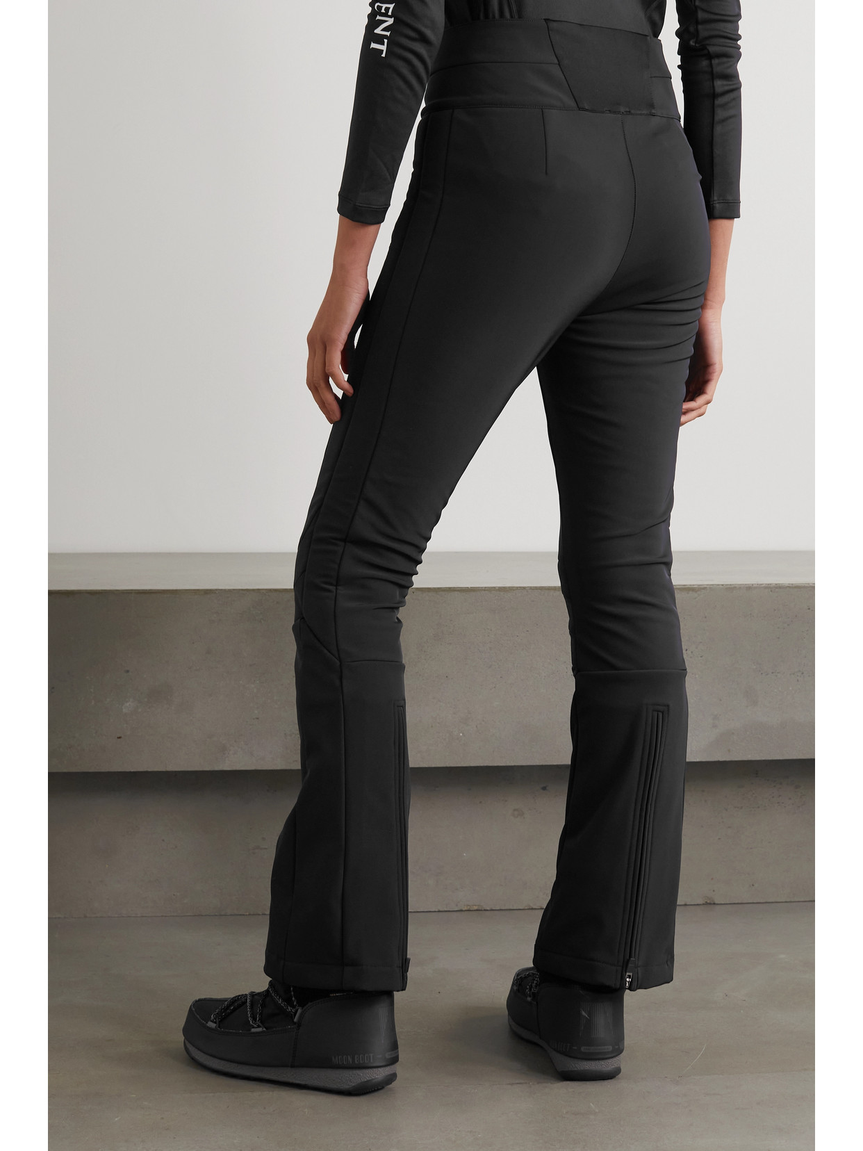 Shop Perfect Moment Aurora High-rise Flared Ski Pants In Black