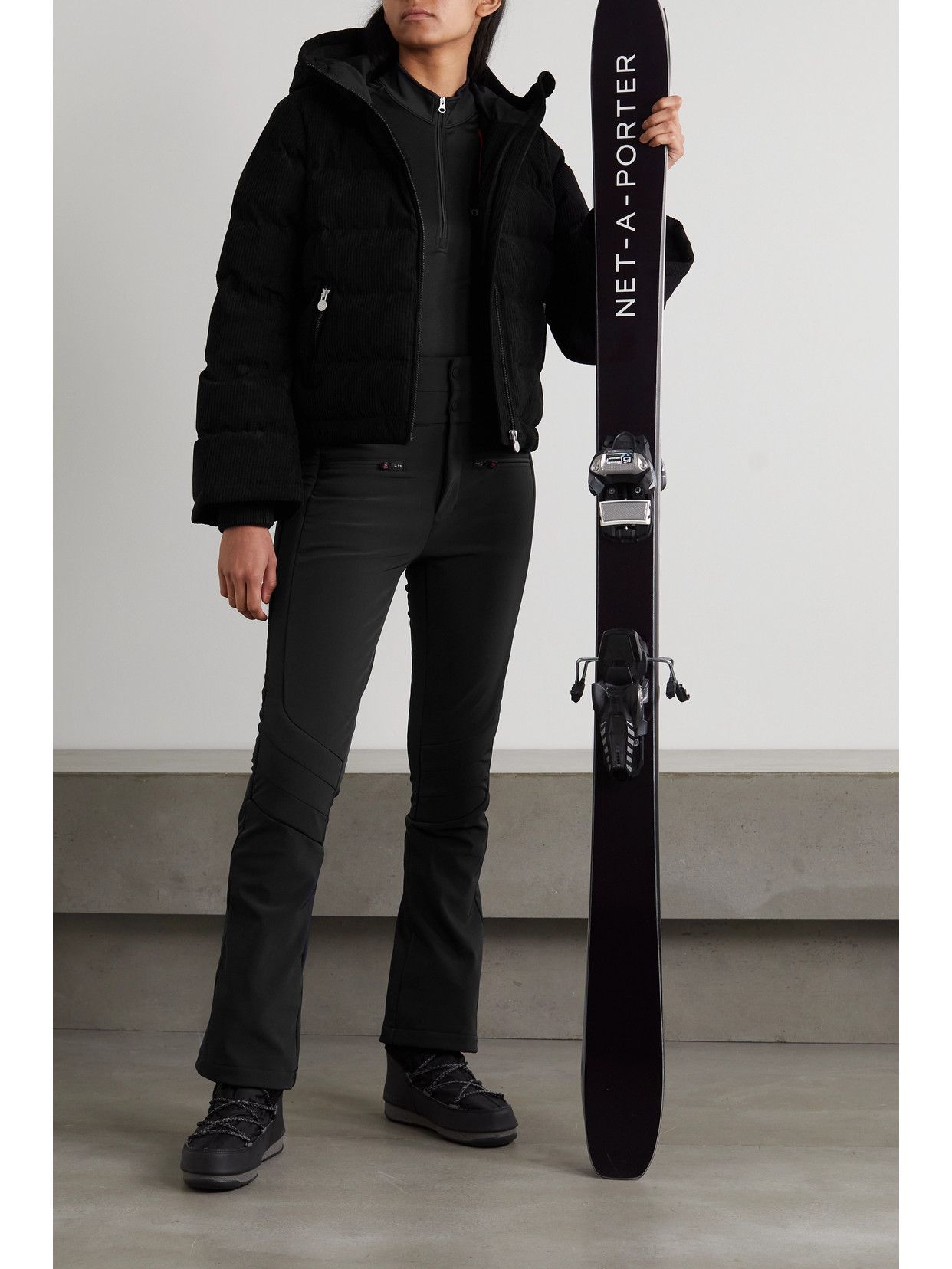 Shop Perfect Moment Aurora High-rise Flared Ski Pants In Black