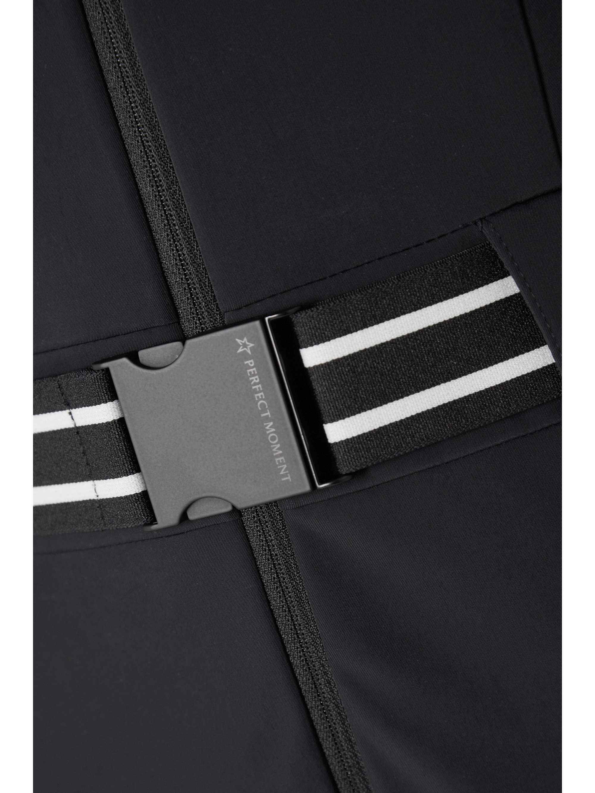 PERFECT MOMENT Crystal belted striped ski suit