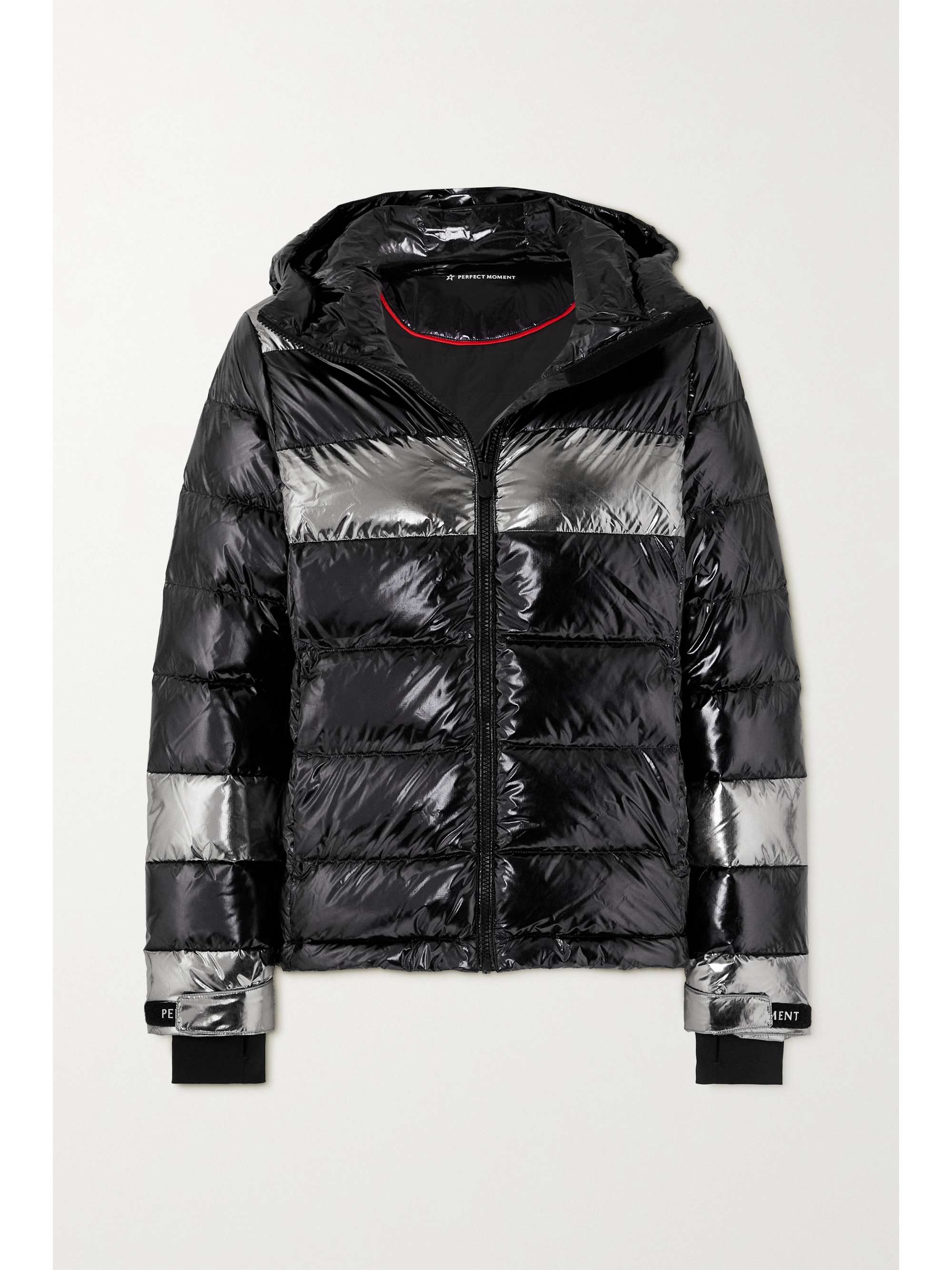 metallic ski coat