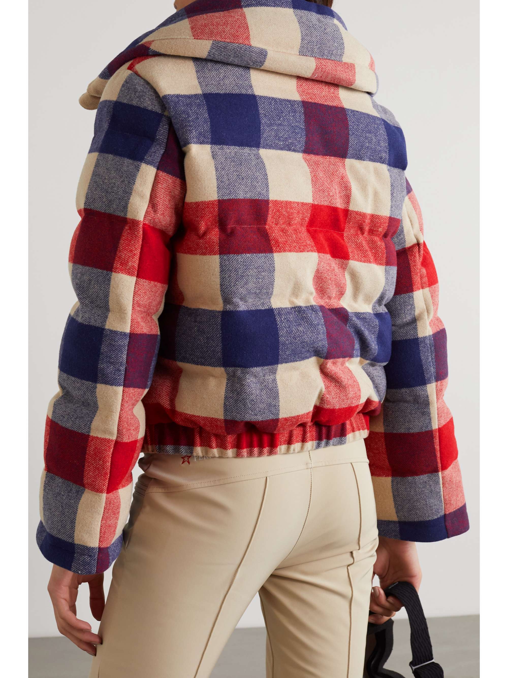 PERFECT MOMENT Polar Flare checked quilted shell and wool-blend down ski jacket