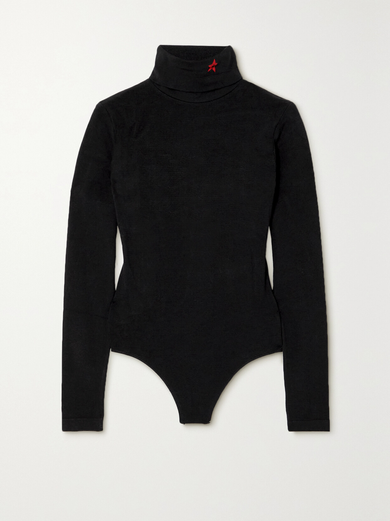 Perfect Moment Base Stretch-jersey Turtleneck Bodysuit In Black