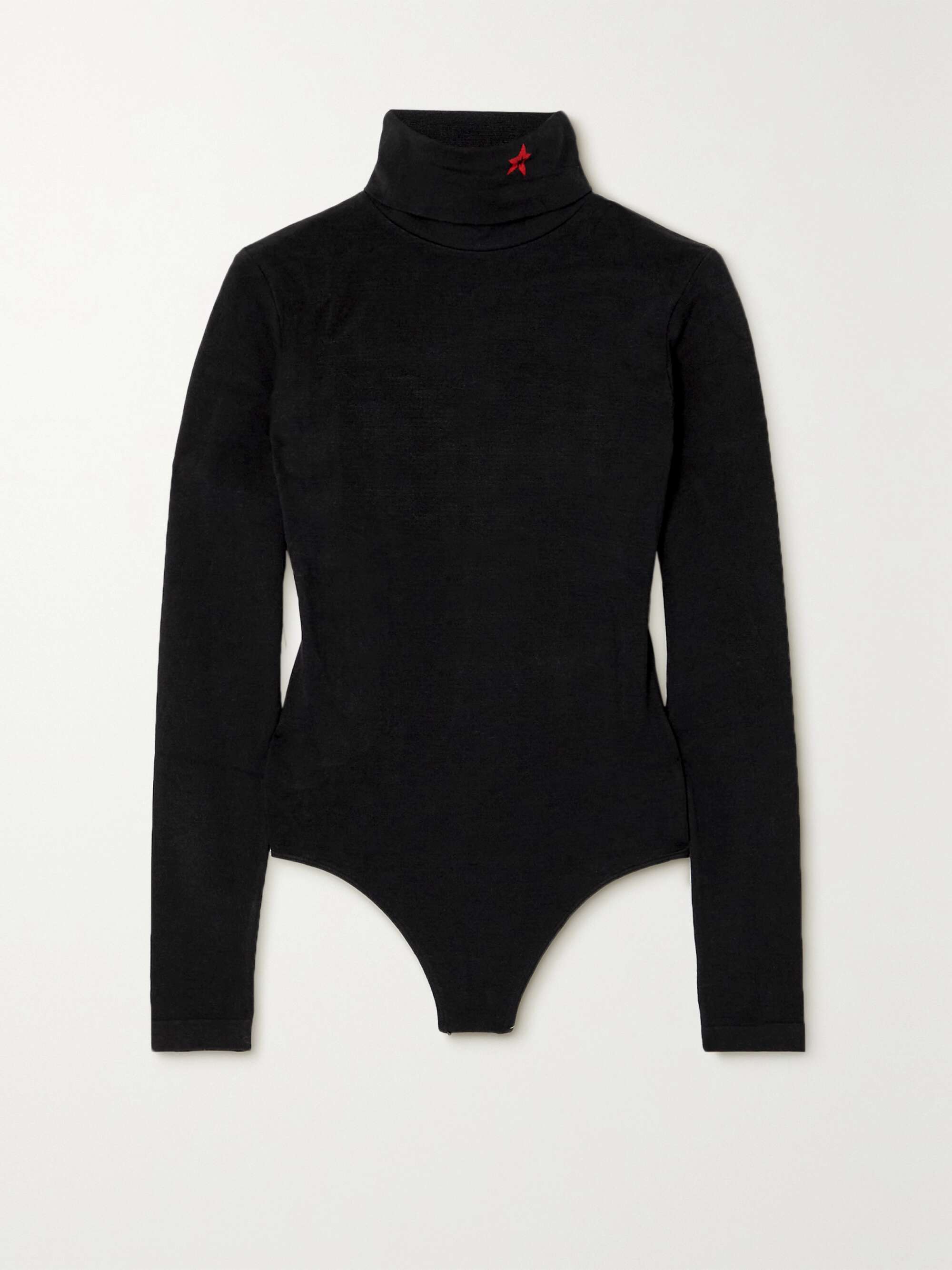 Base stretch-jersey turtleneck bodysuit 