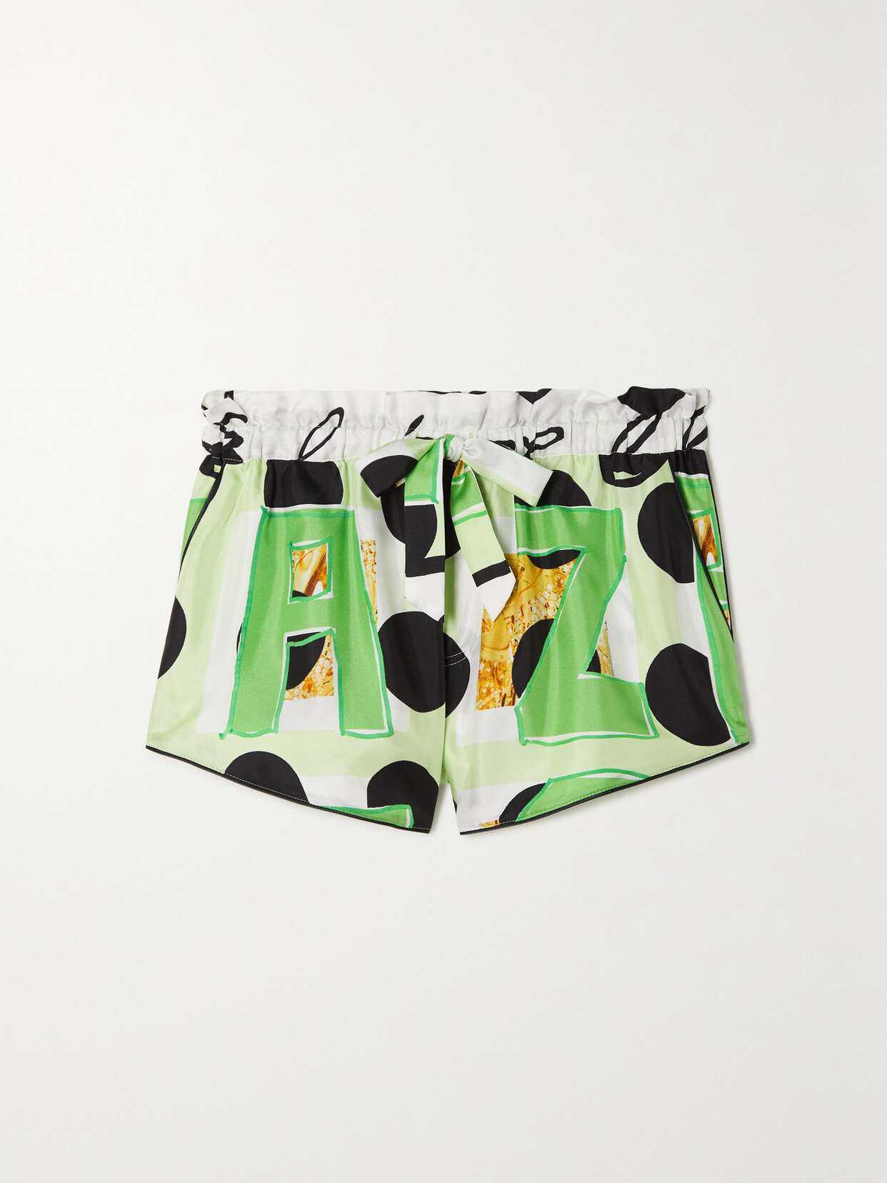 AZ Factory Printed Mulberry Silk-twill Pajama Shorts