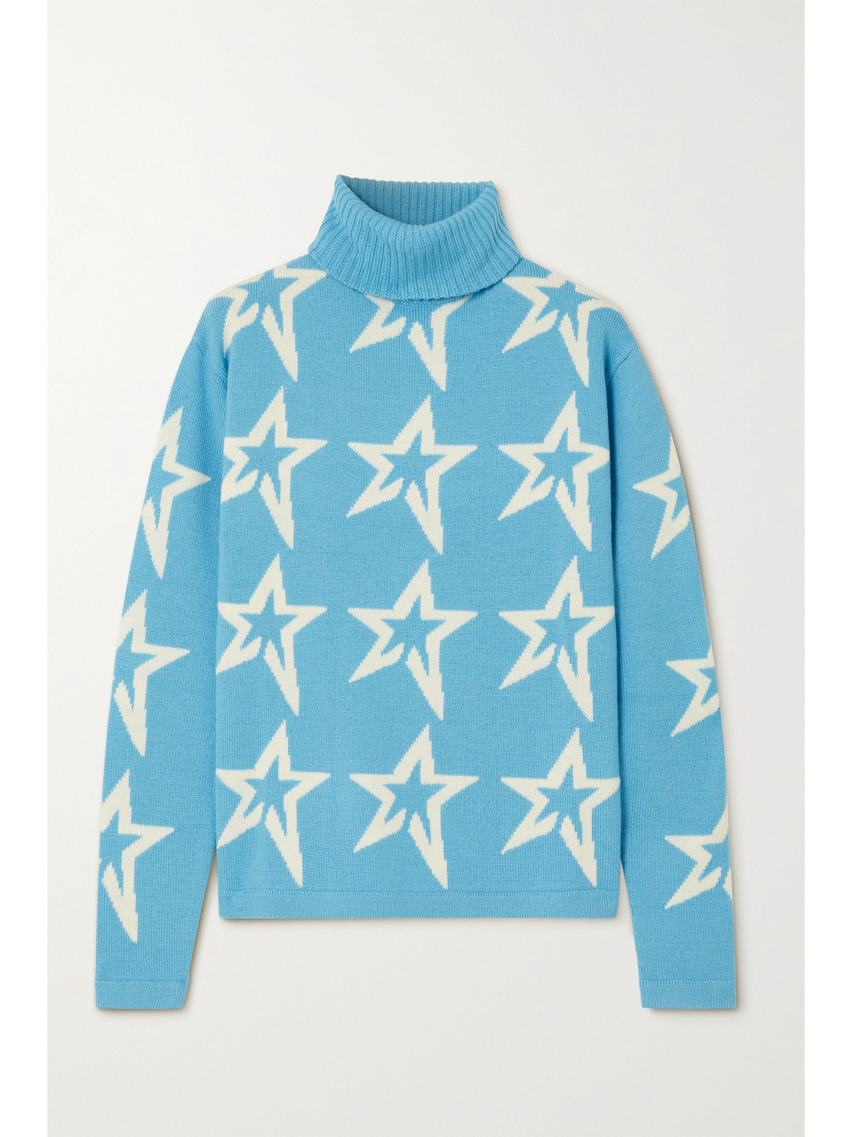 PERFECT MOMENT STAR DUST INTARSIA MERINO WOOL TURTLENECK SWEATER