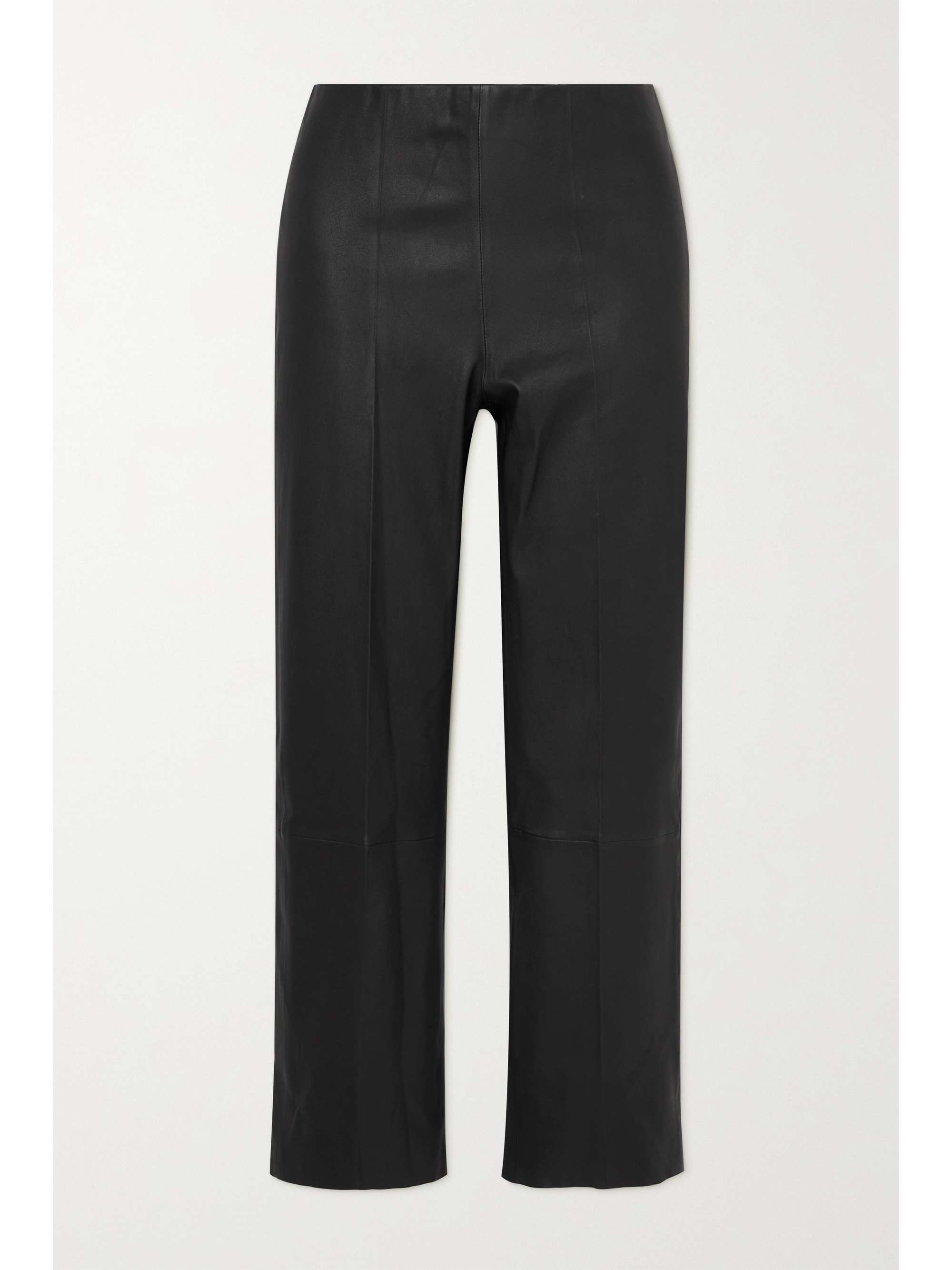 Black Florentina leather slim-leg pants 