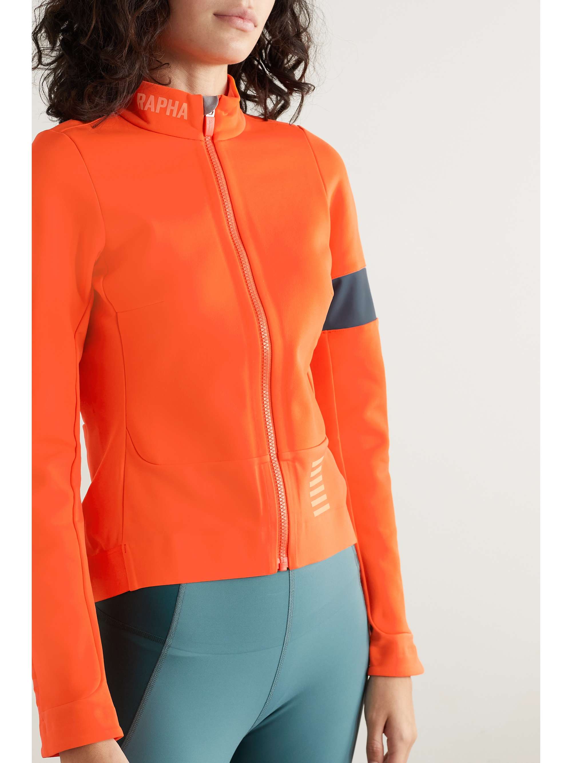 RAPHA Pro Team shell-trimmed printed stretch-jersey jacket