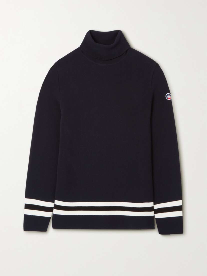 Fusalp Judith Striped Knitted Turtleneck Sweater