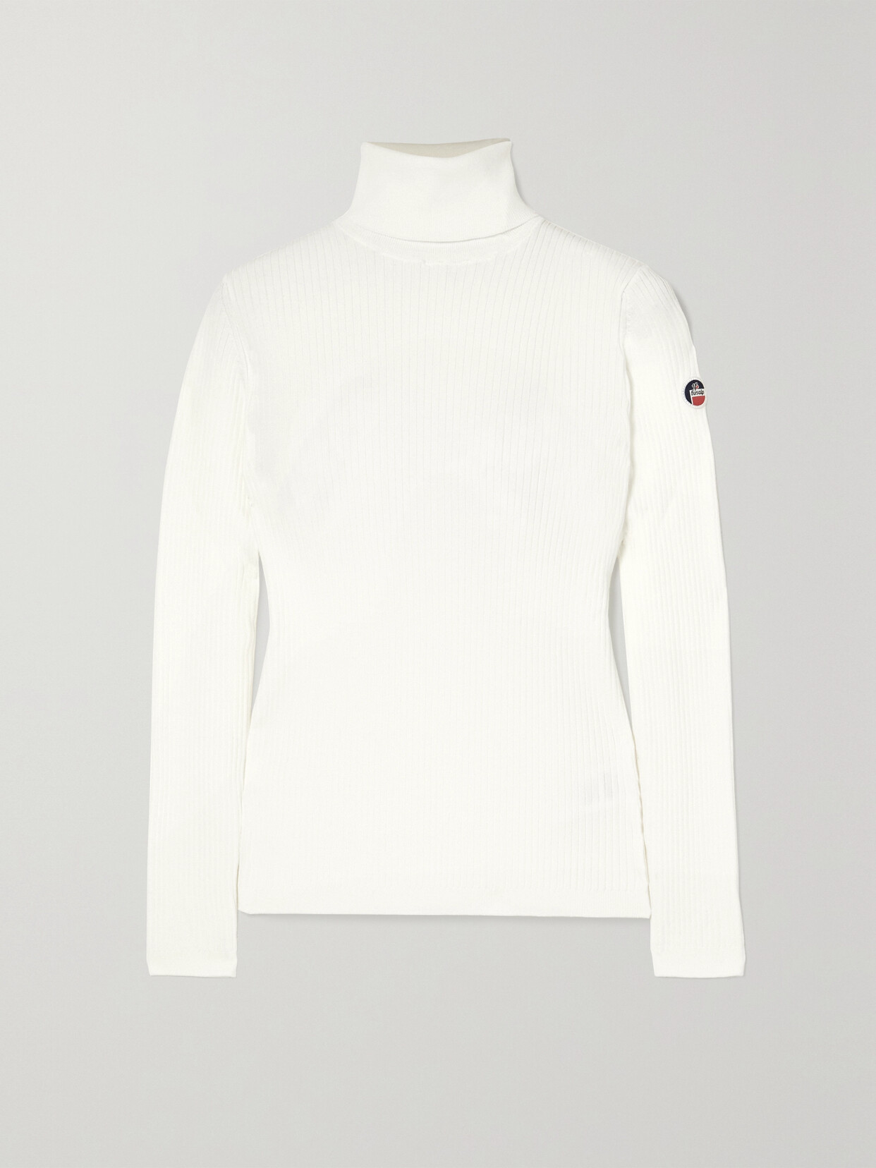 Fusalp Ancelle Ribbed-knit Turtleneck Sweater In White