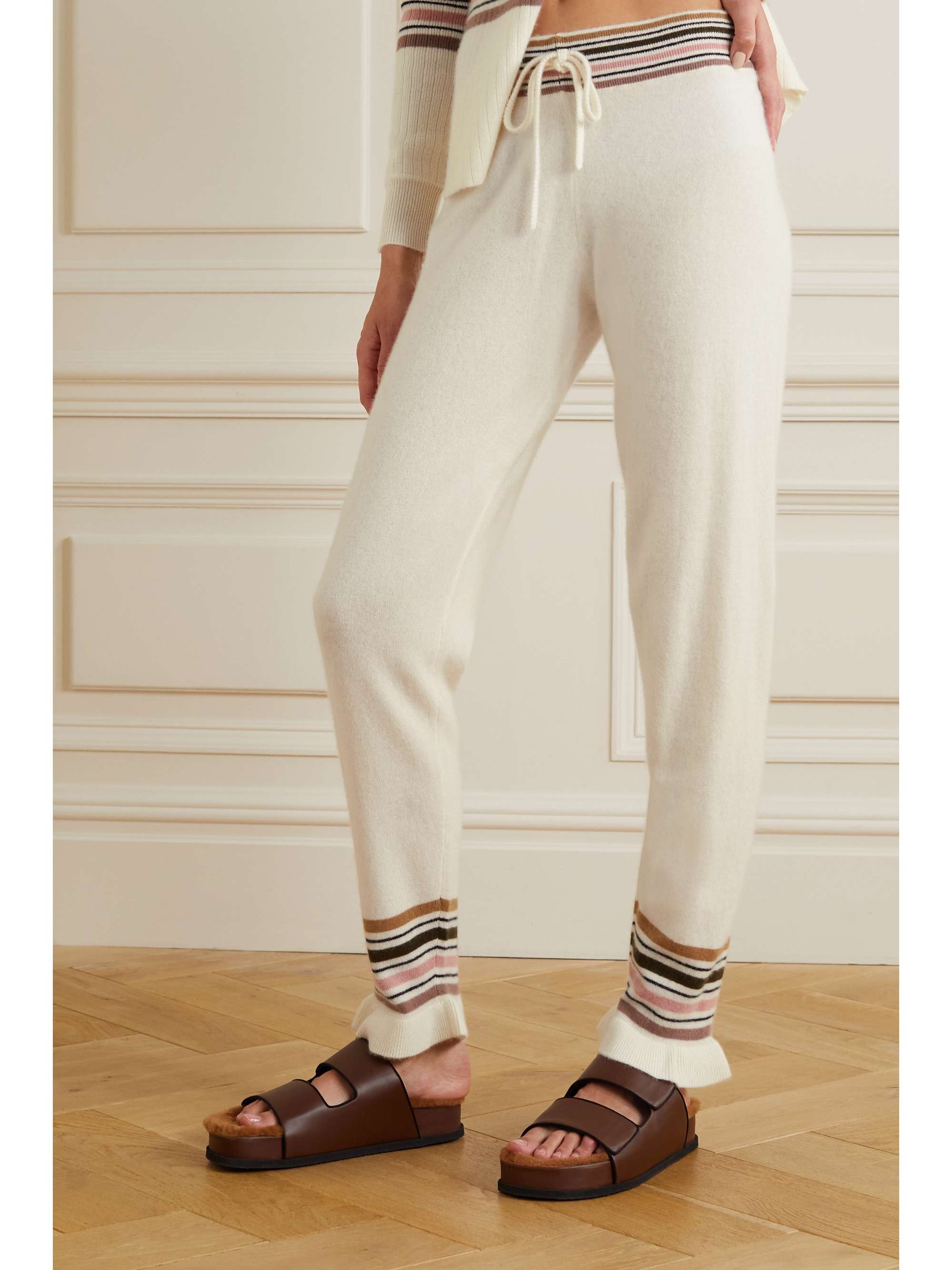 MADELEINE THOMPSON Aquarius striped cashmere track pants