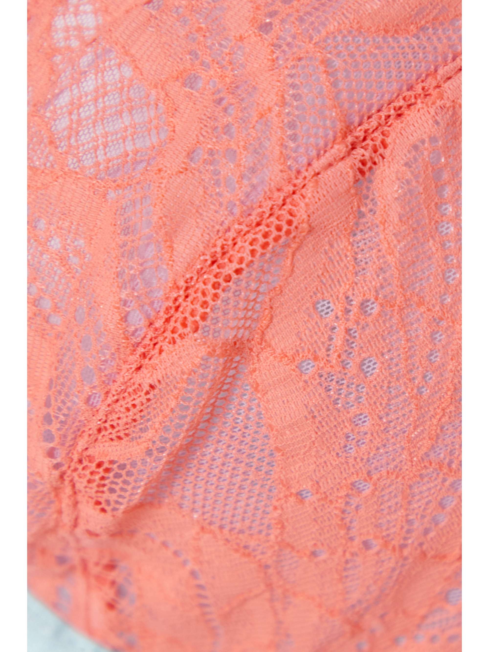 DORA LARSEN Erin lace and tulle underwired plunge bra