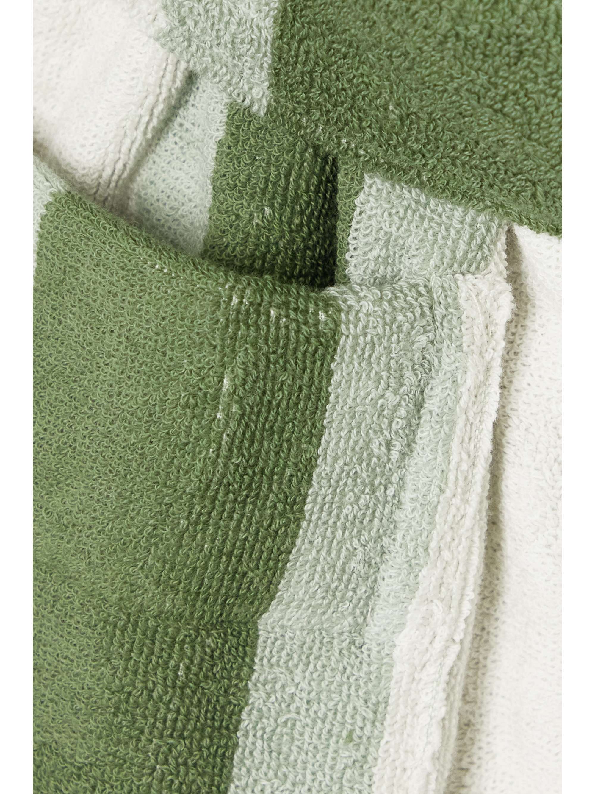 TEKLA Hooded belted striped organic cotton-terry robe