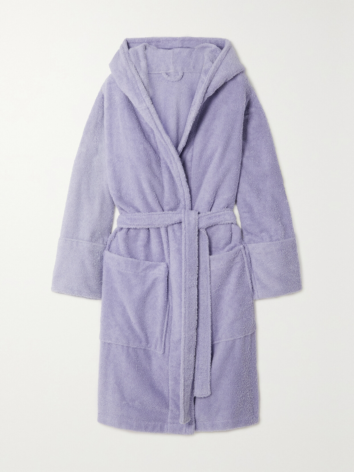 Hooded Organic Cotton-blend Terry Robe