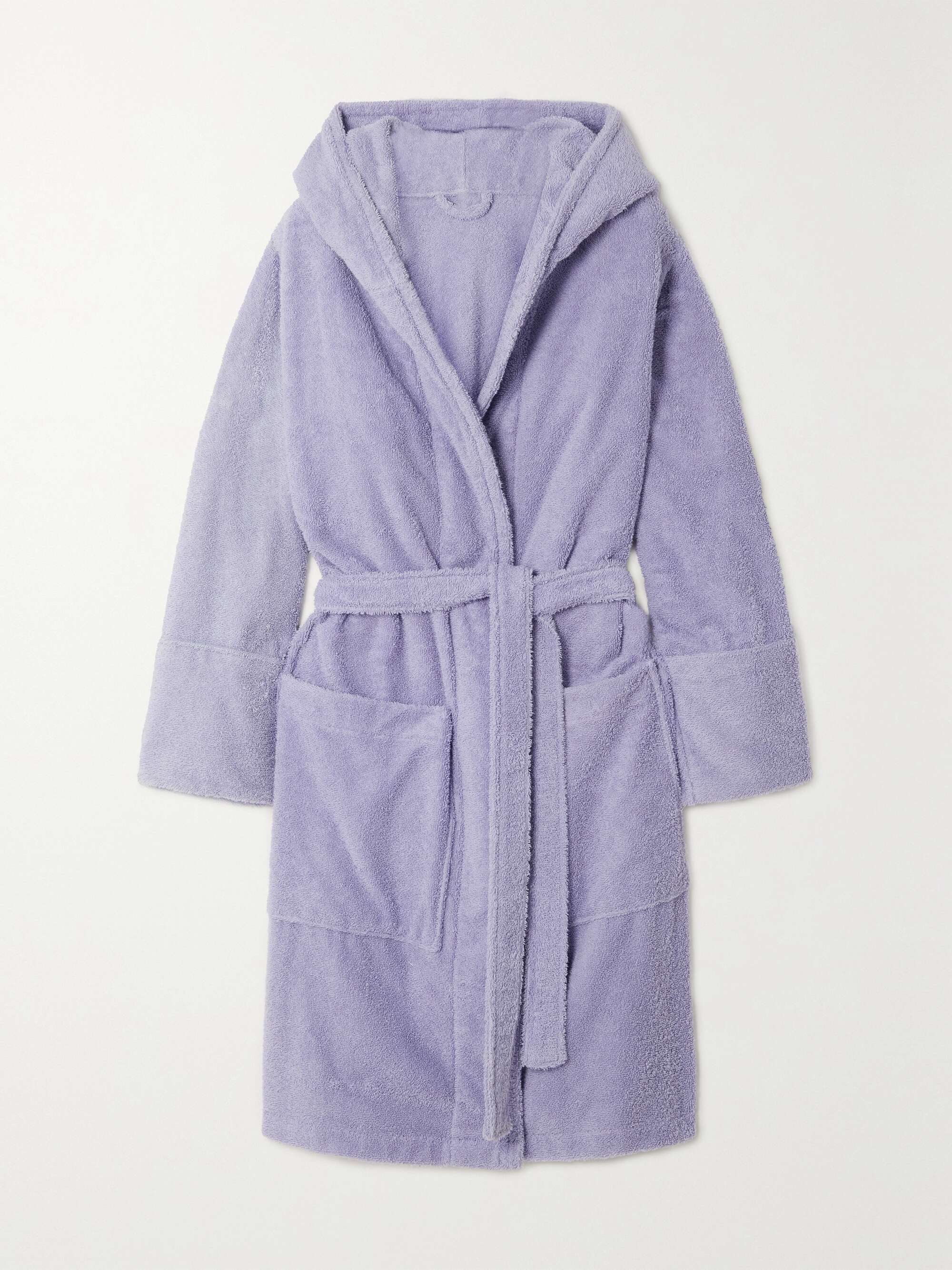 TEKLA Hooded organic cottonblend terry robe NETAPORTER