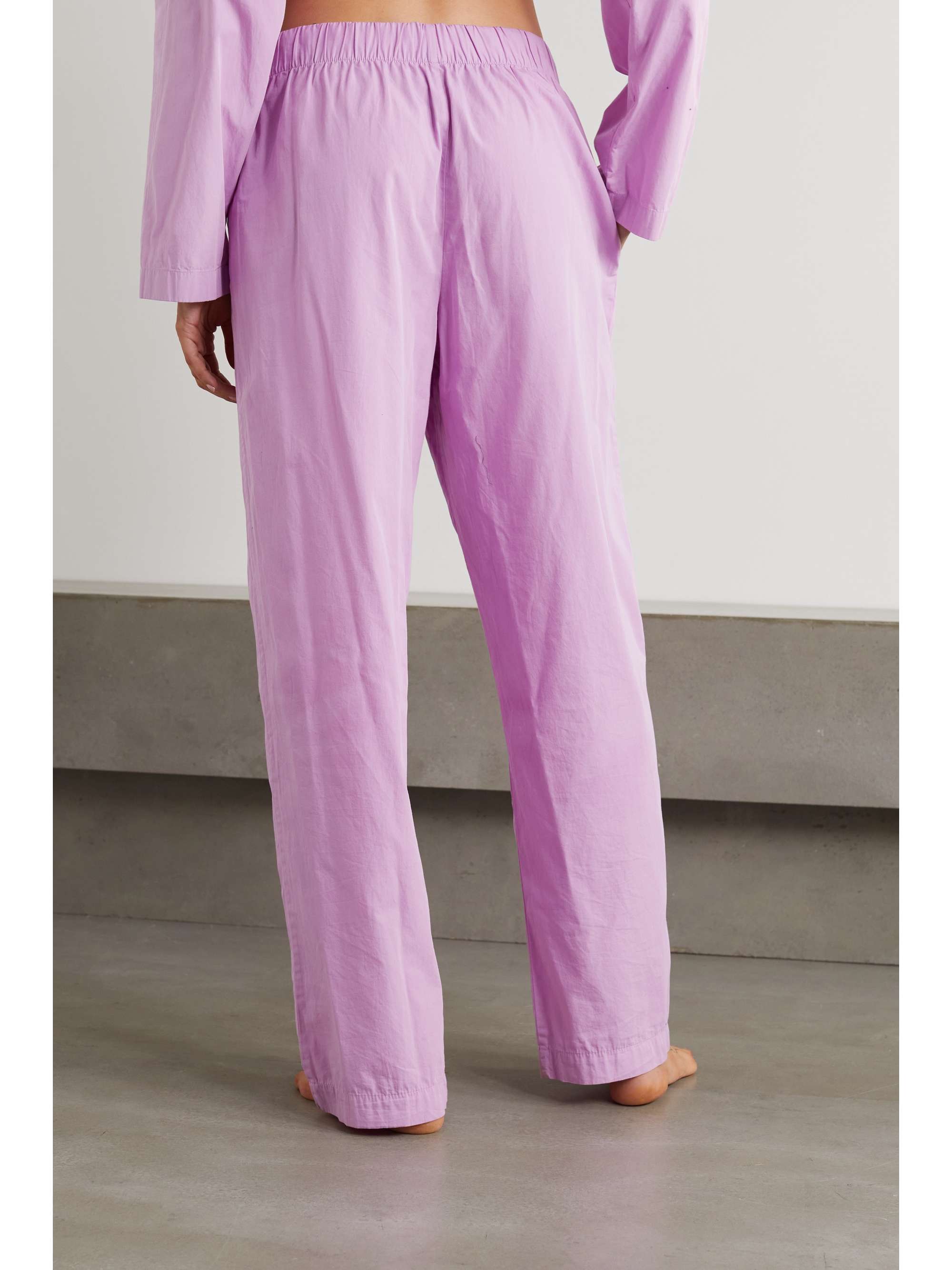 TEKLA Organic cotton-poplin pajama pants