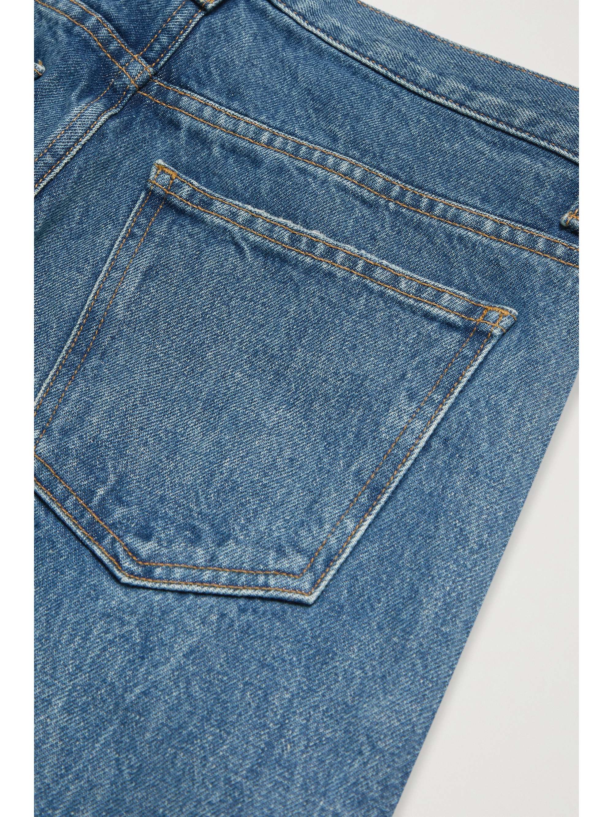 KHAITE Kerrie frayed mid-rise straight-leg jeans