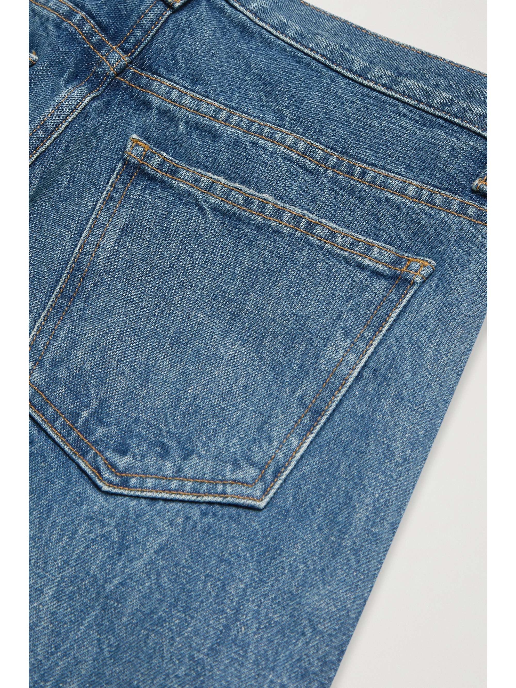 Mid denim Kerrie frayed mid-rise straight-leg jeans | KHAITE | NET-A-PORTER