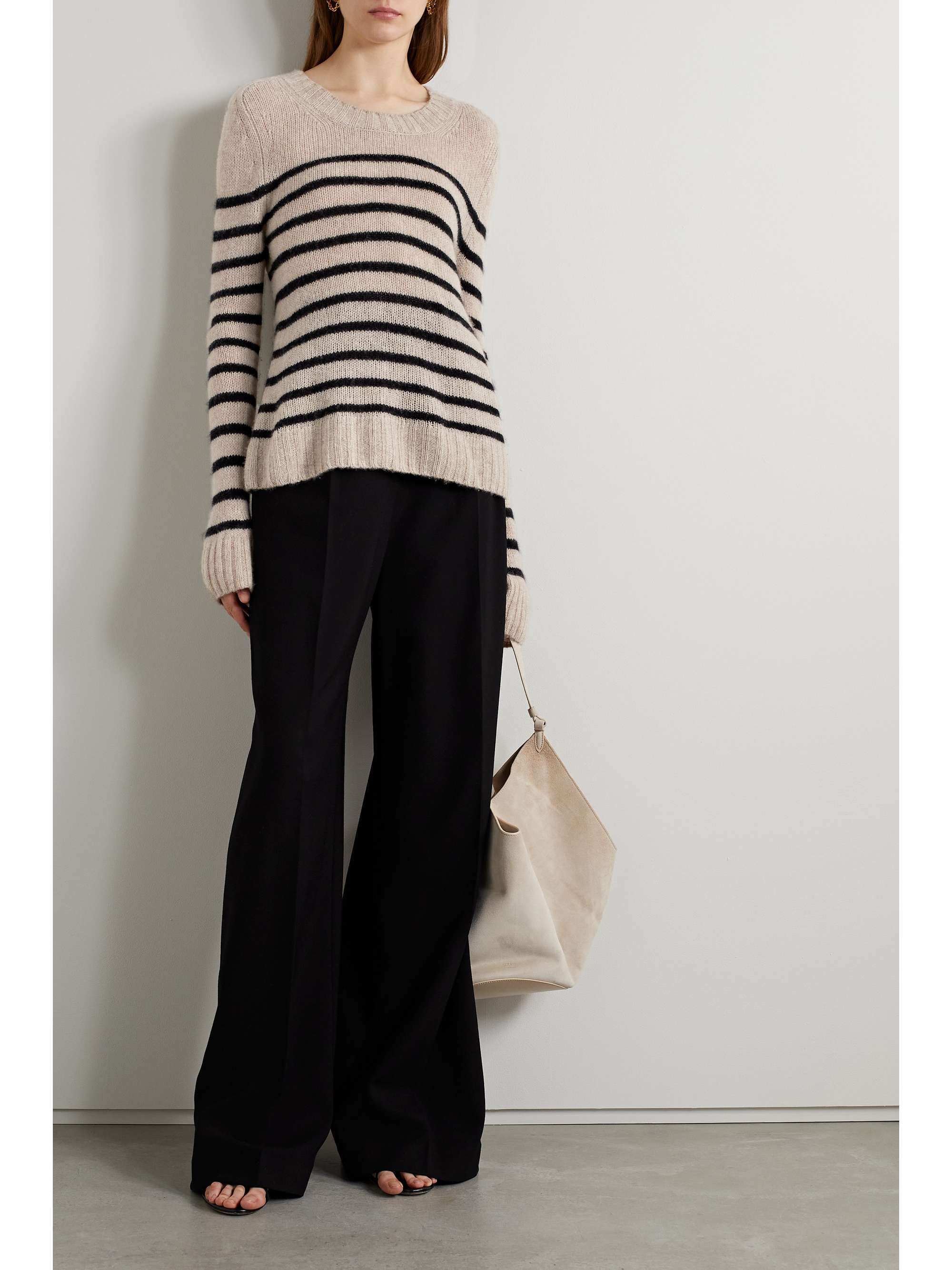 KHAITE Tilda striped cashmere sweater | NET-A-PORTER