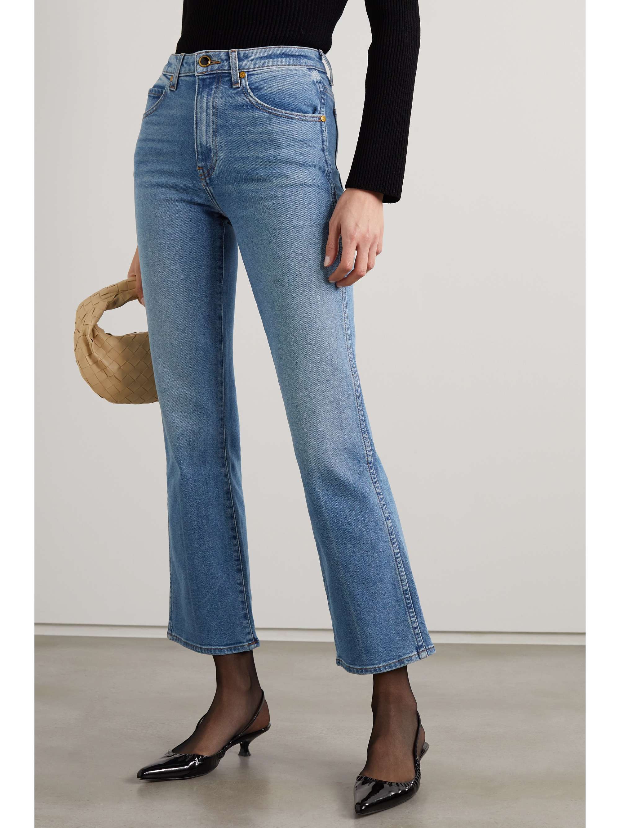 KHAITE Vivian cropped high-rise bootcut jeans | NET-A-PORTER