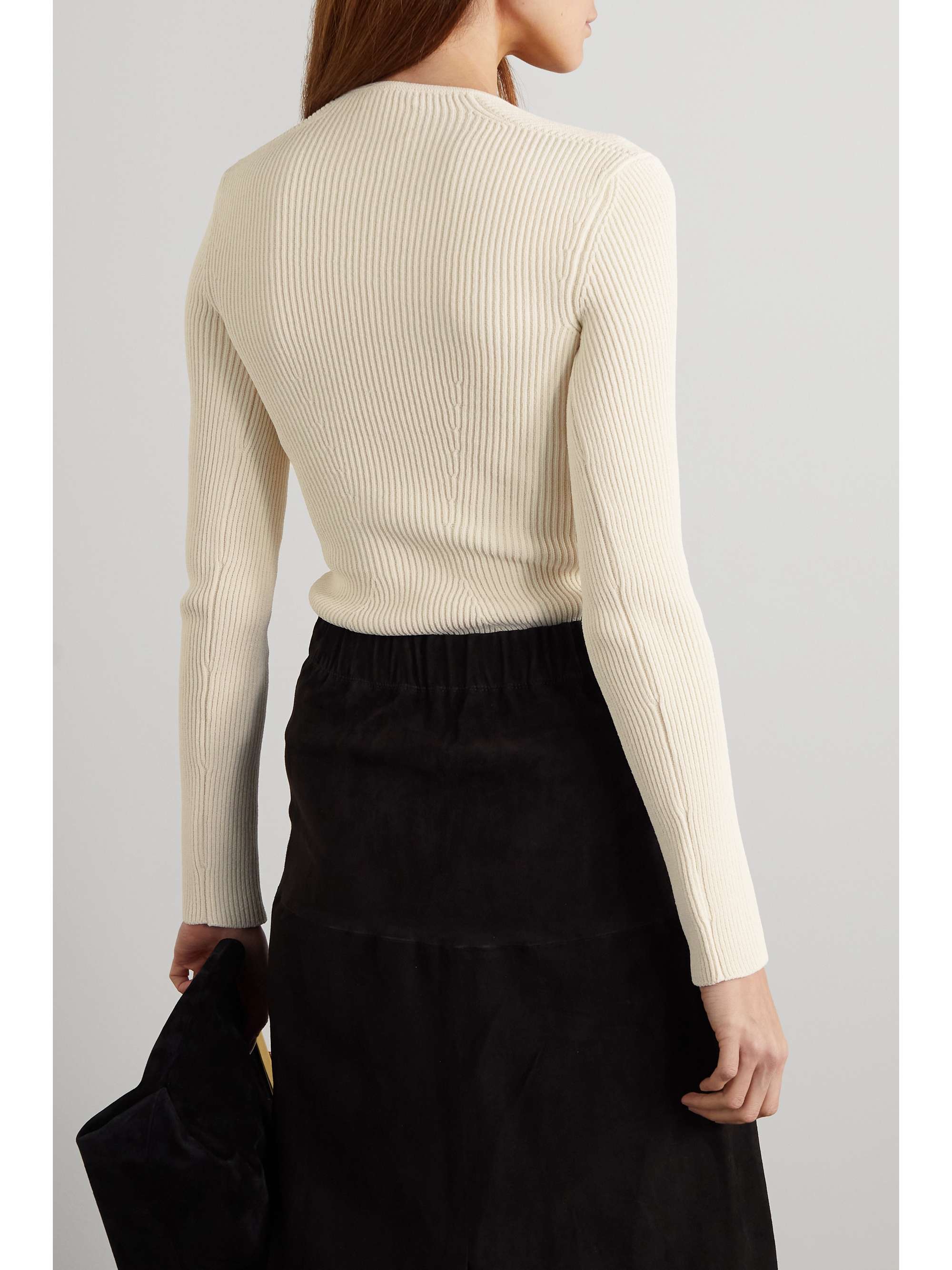 KHAITE Kirah ribbed-knit sweater