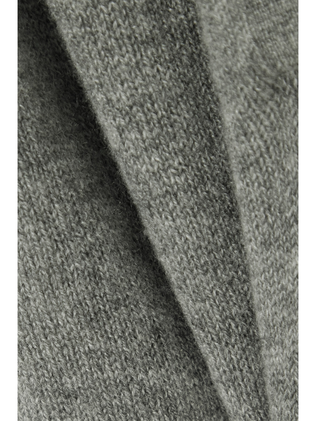 Khaite Shrunken Jo Cashmere-blend Polo Sweater In Gray