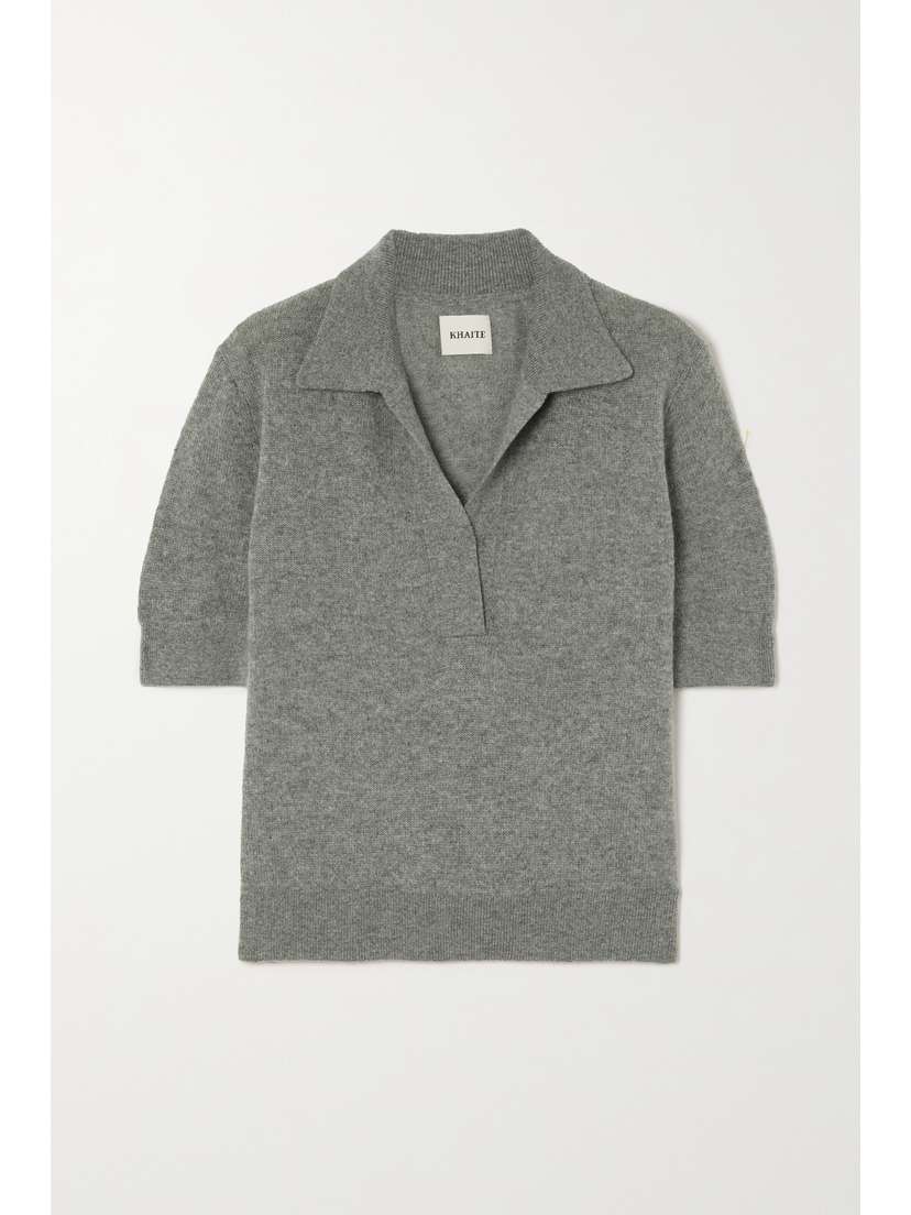 Khaite — Shrunken Jo cashmere-blend polo shirt
