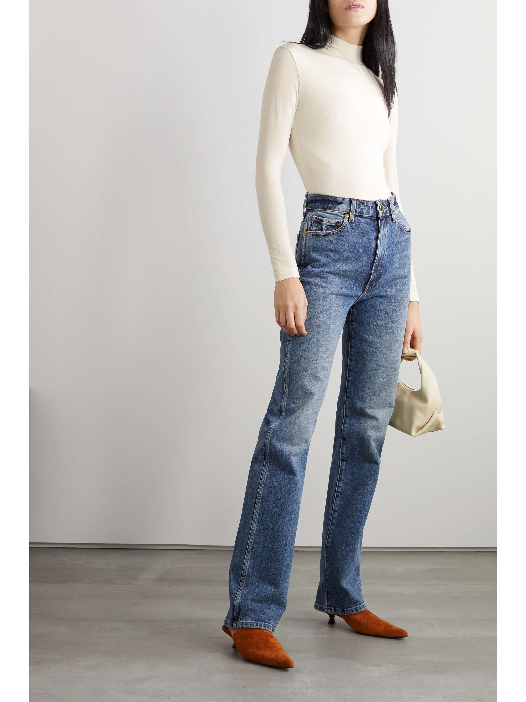 turtleneck bodysuit outfit