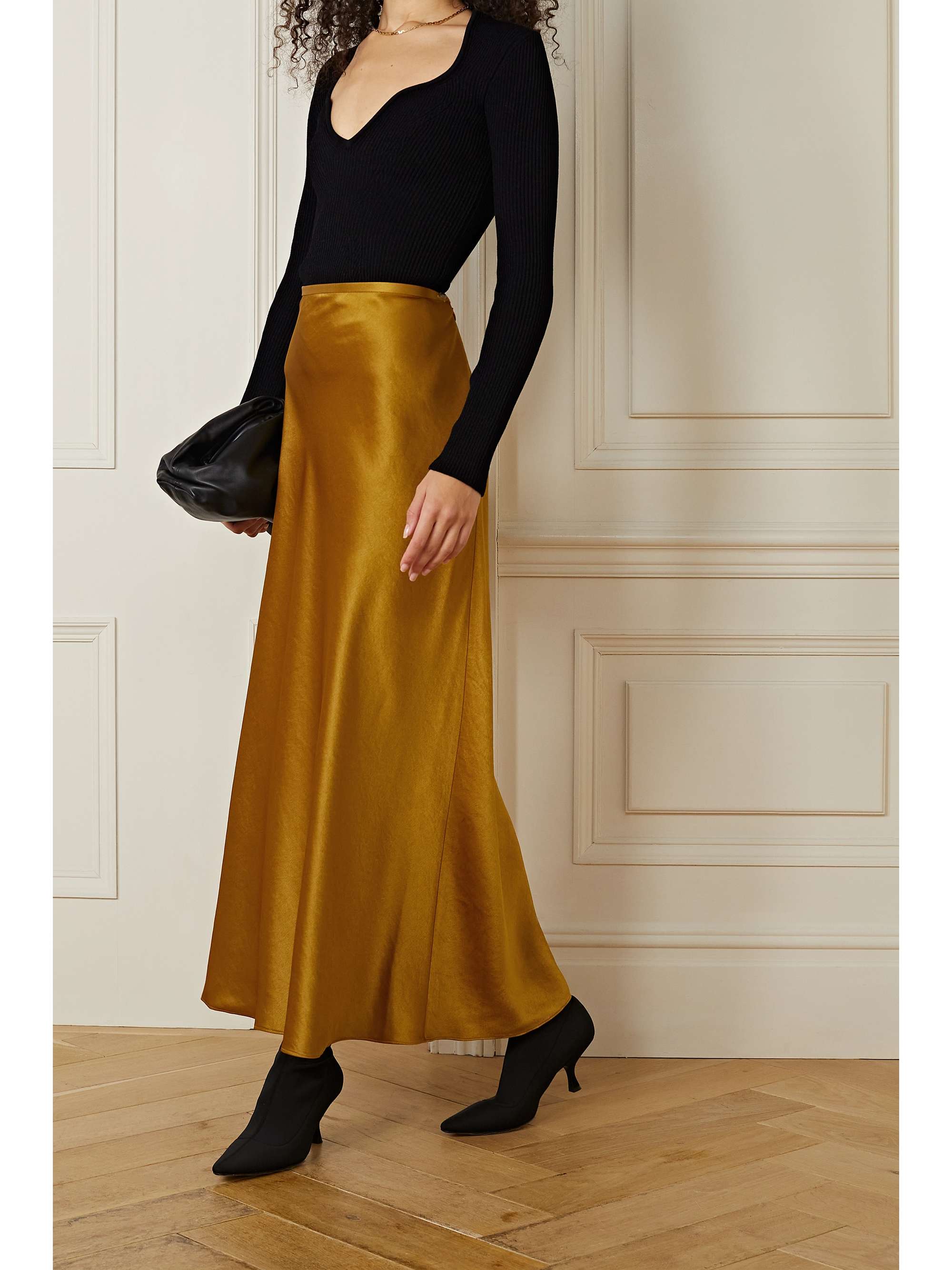 long maxi skirt net