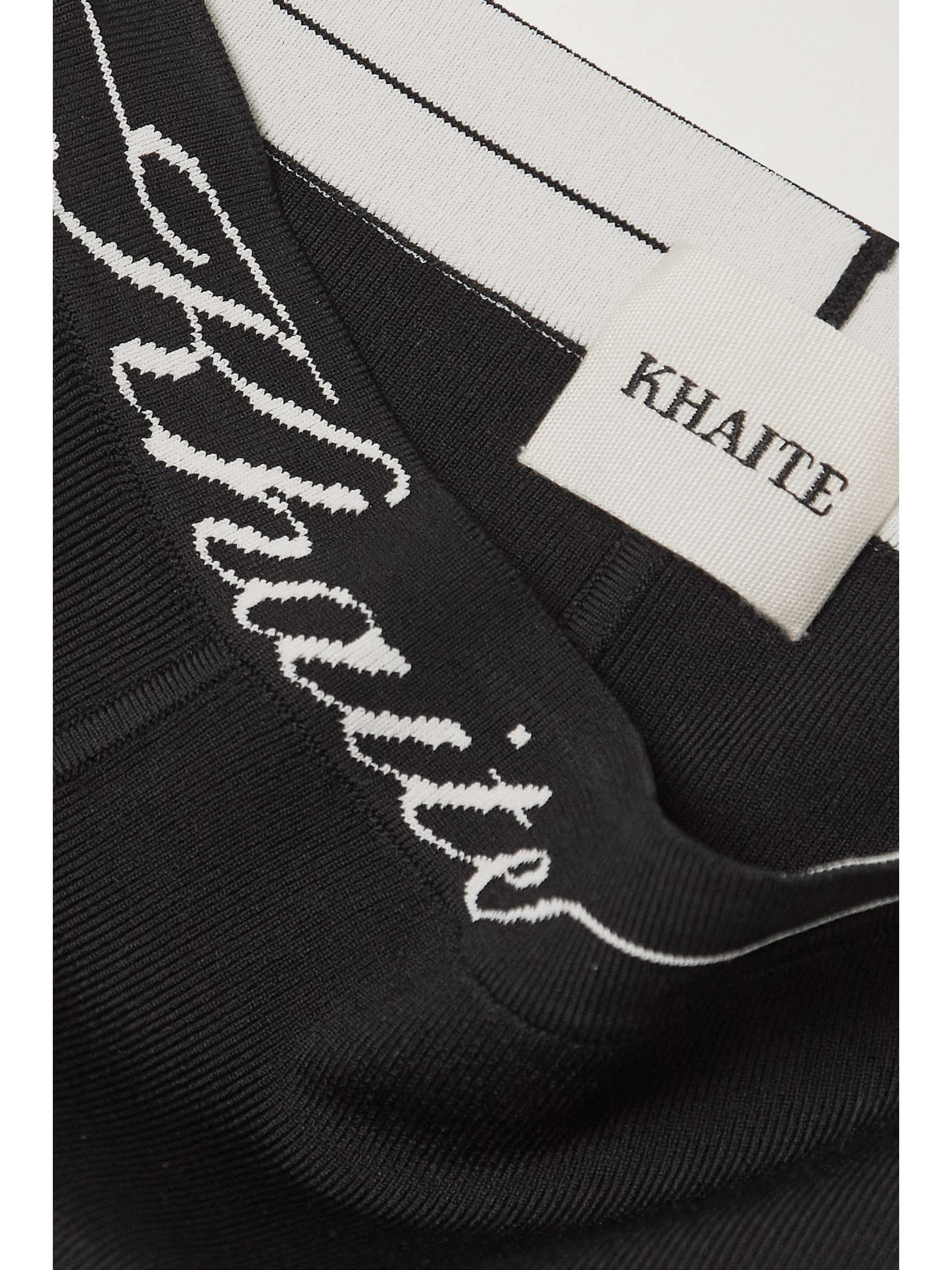 KHAITE Harden intarsia ribbed stretch-jersey shorts