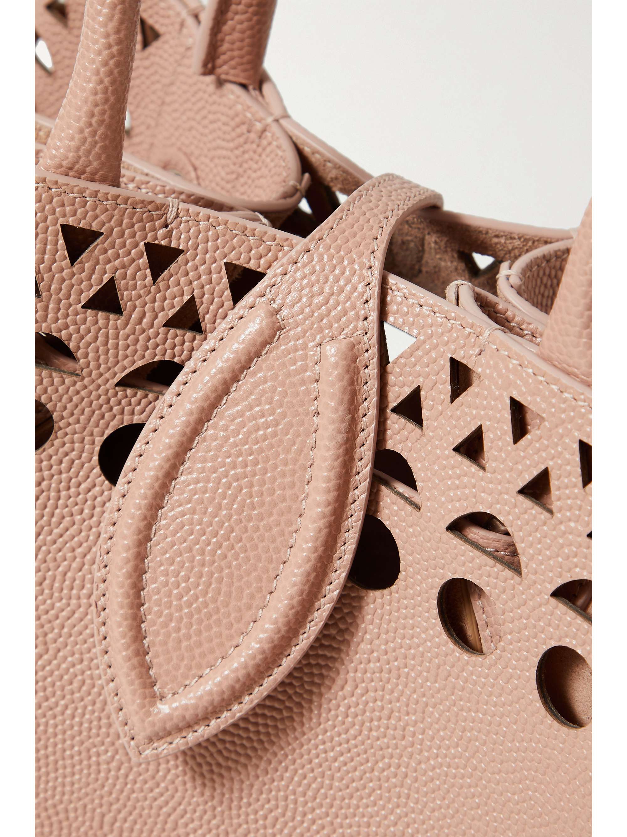 ALAÏA Sac à main en cuir texturé découpé au laser Angèle 25