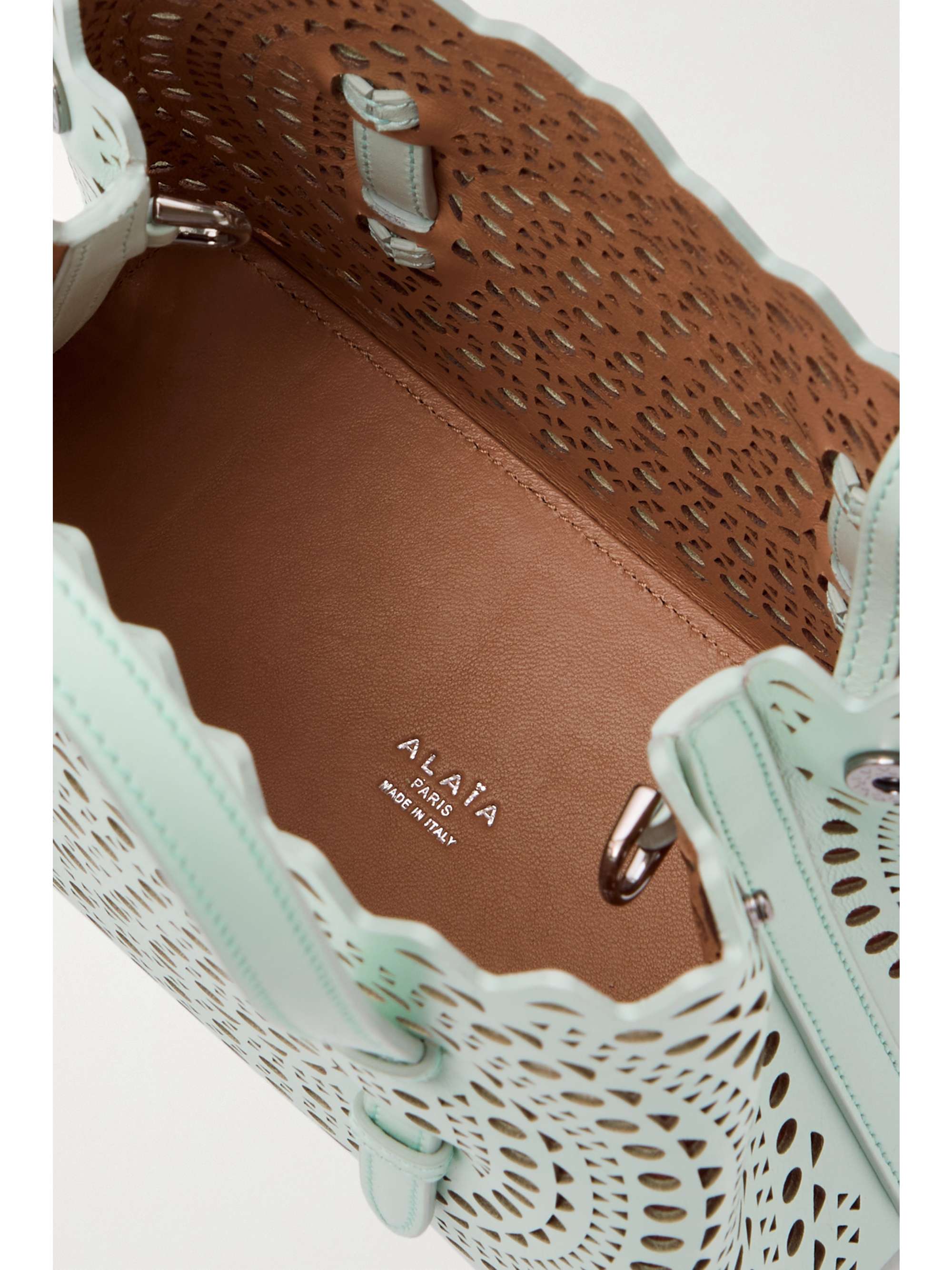 ALAÏA Mina 20 laser-cut leather tote