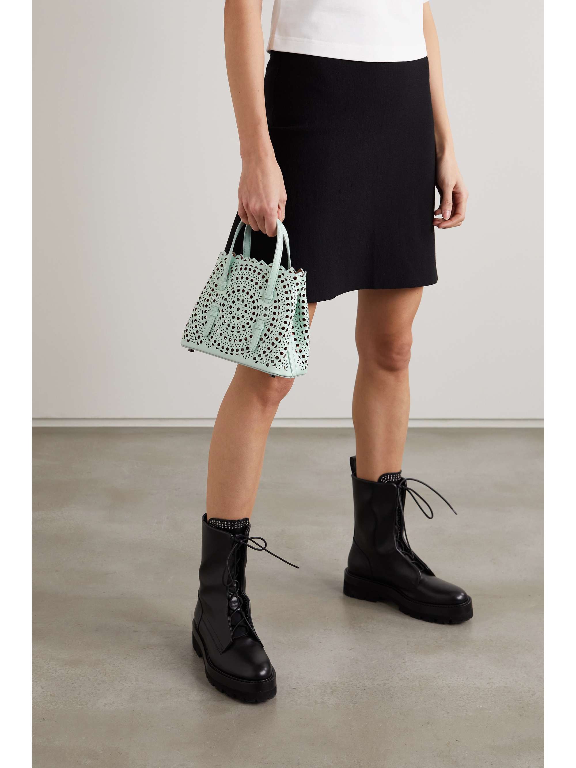 ALAÏA Mina 20 laser-cut leather tote