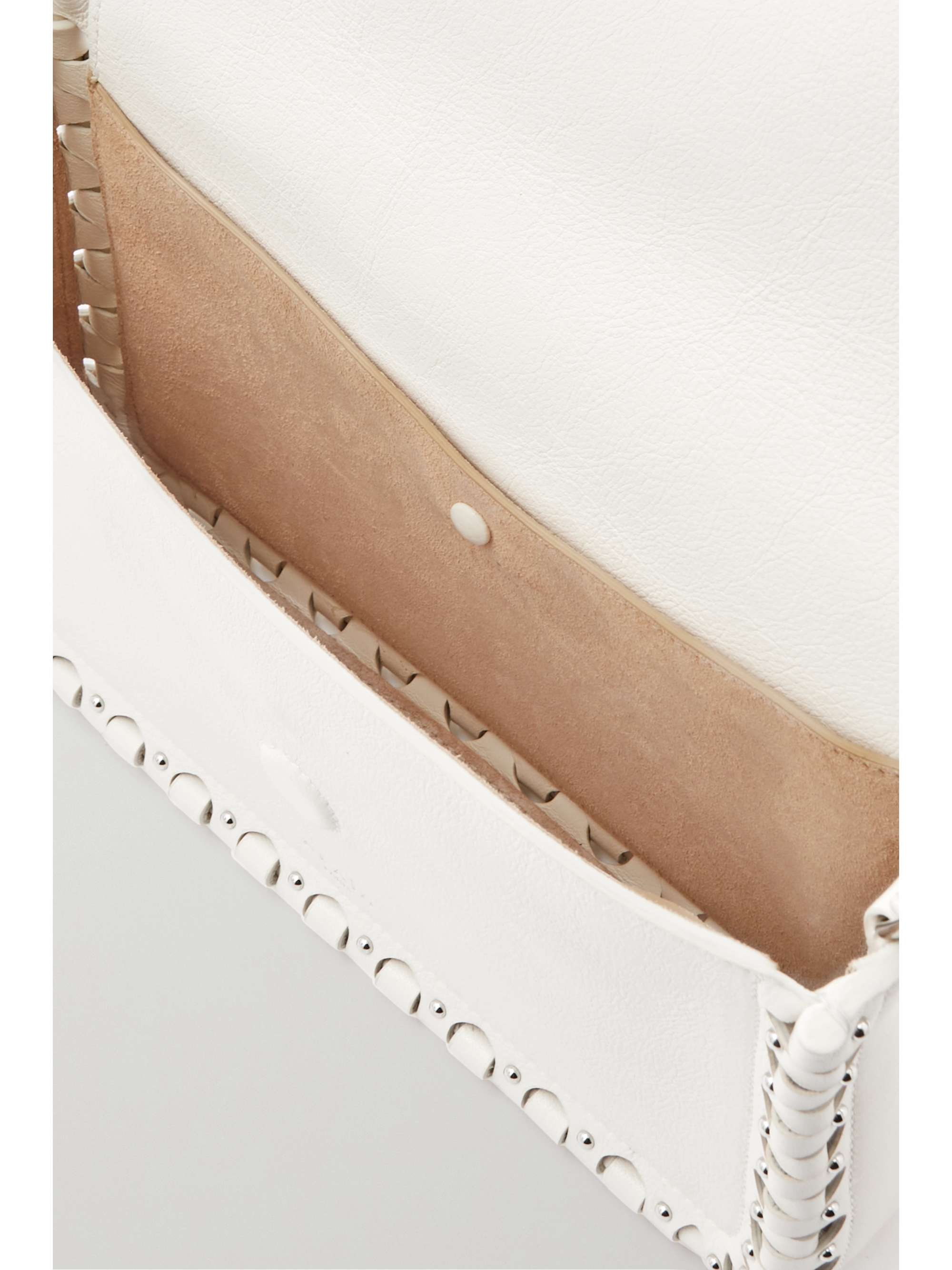 ALAÏA Hinge studded texturedleather shoulder bag NETAPORTER