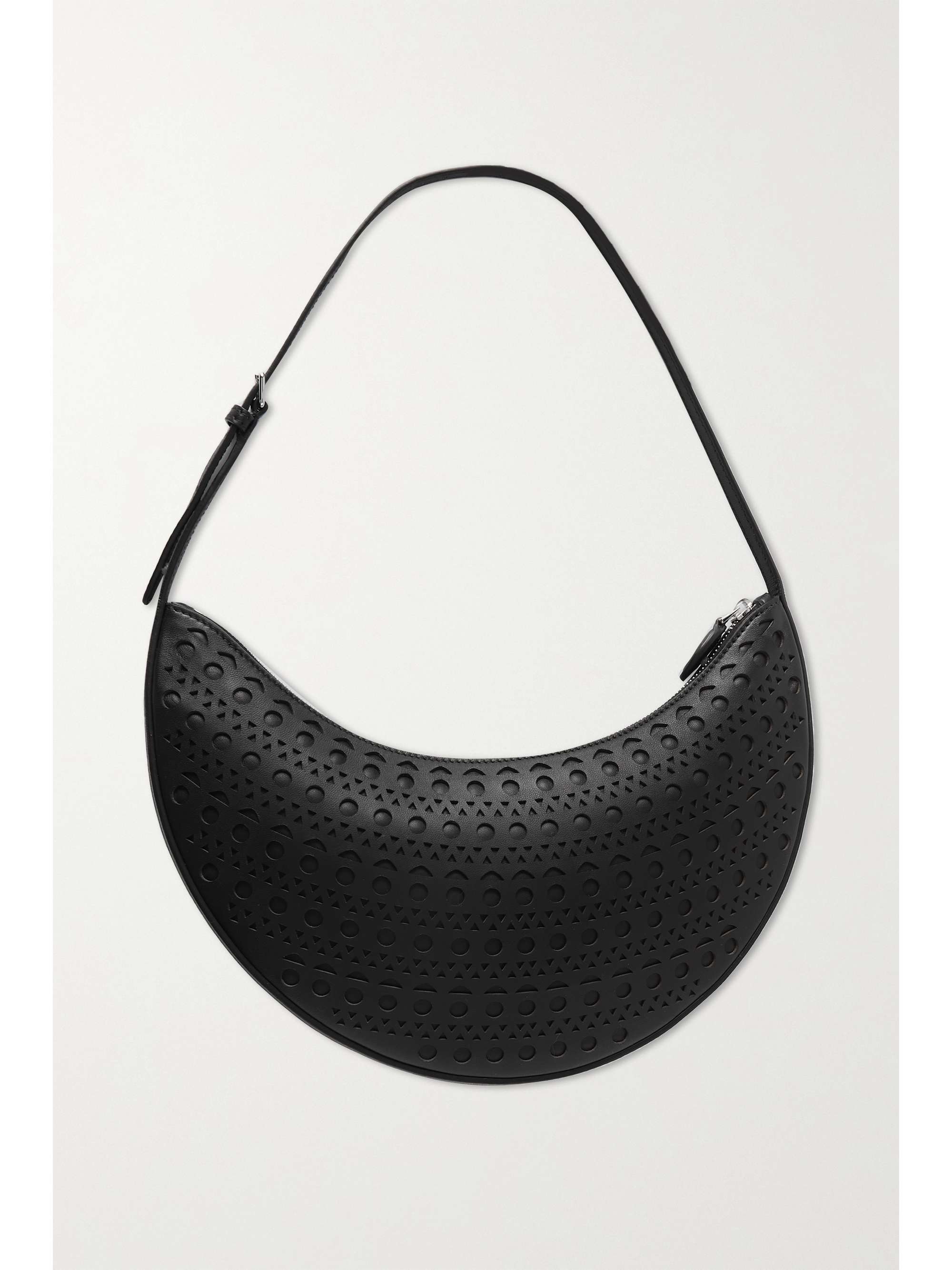 ALAÏA Demi Lune Schultertasche aus lasergeschnittenem Leder