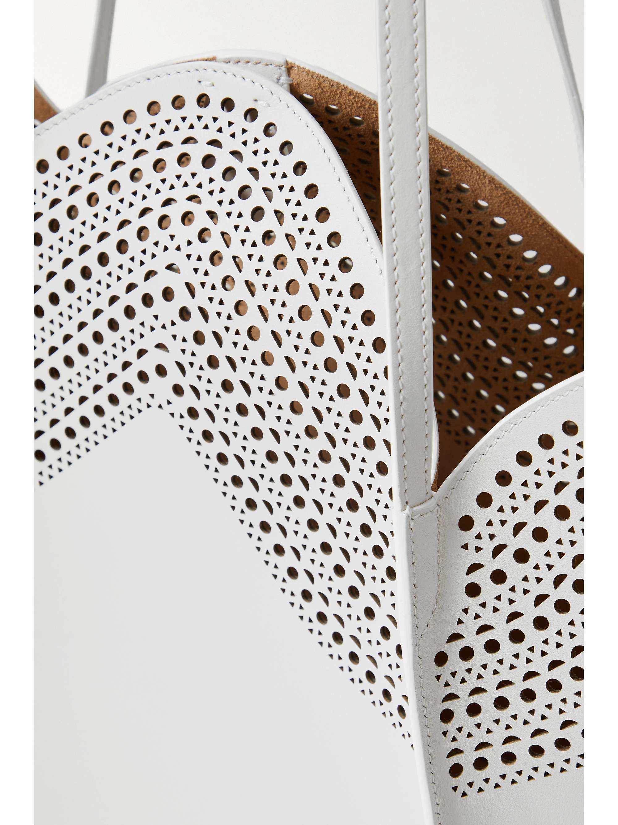 ALAÏA Lili 24 medium laser-cut leather tote