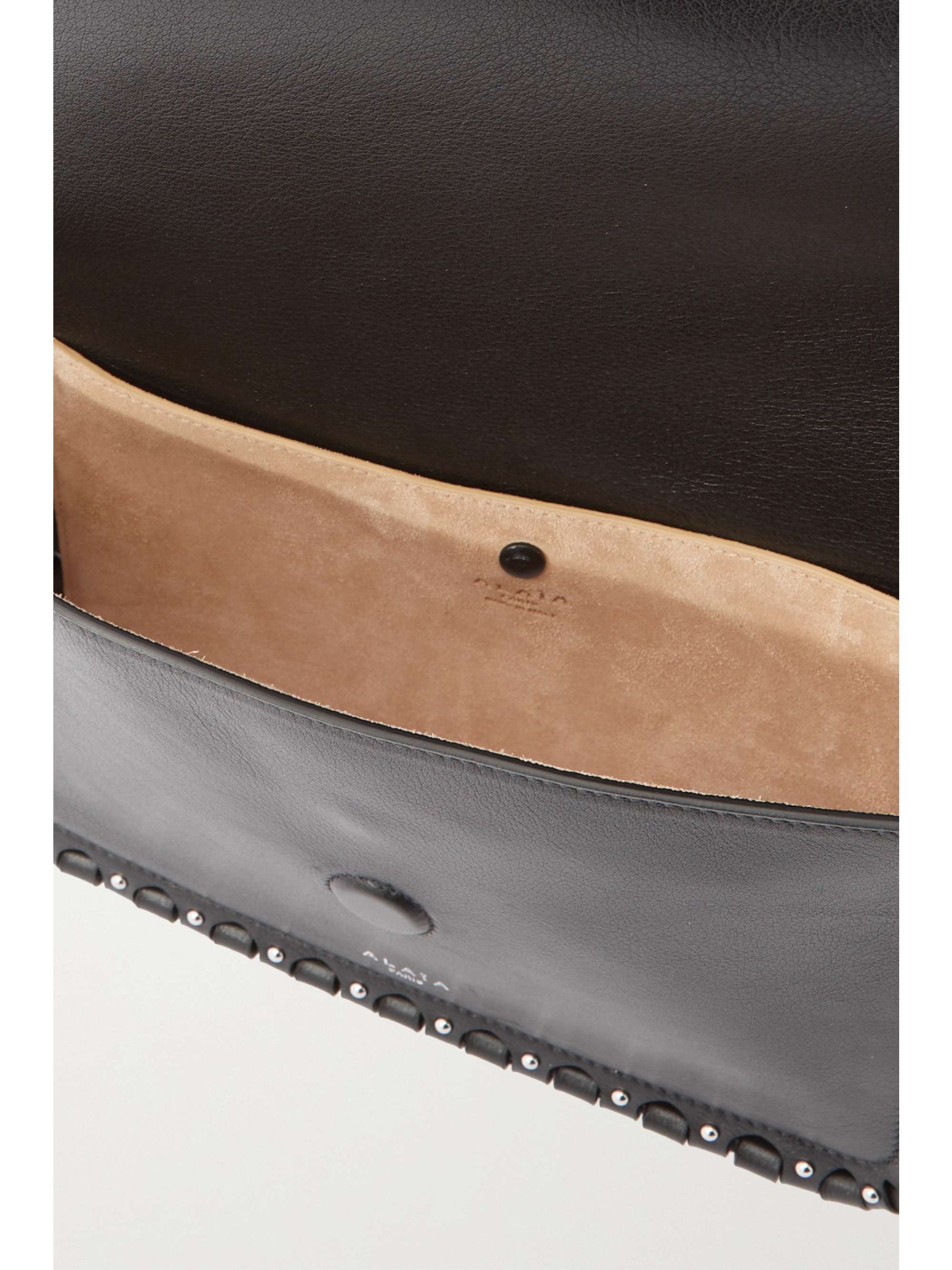 ALAÏA Hinge studded textured-leather shoulder bag
