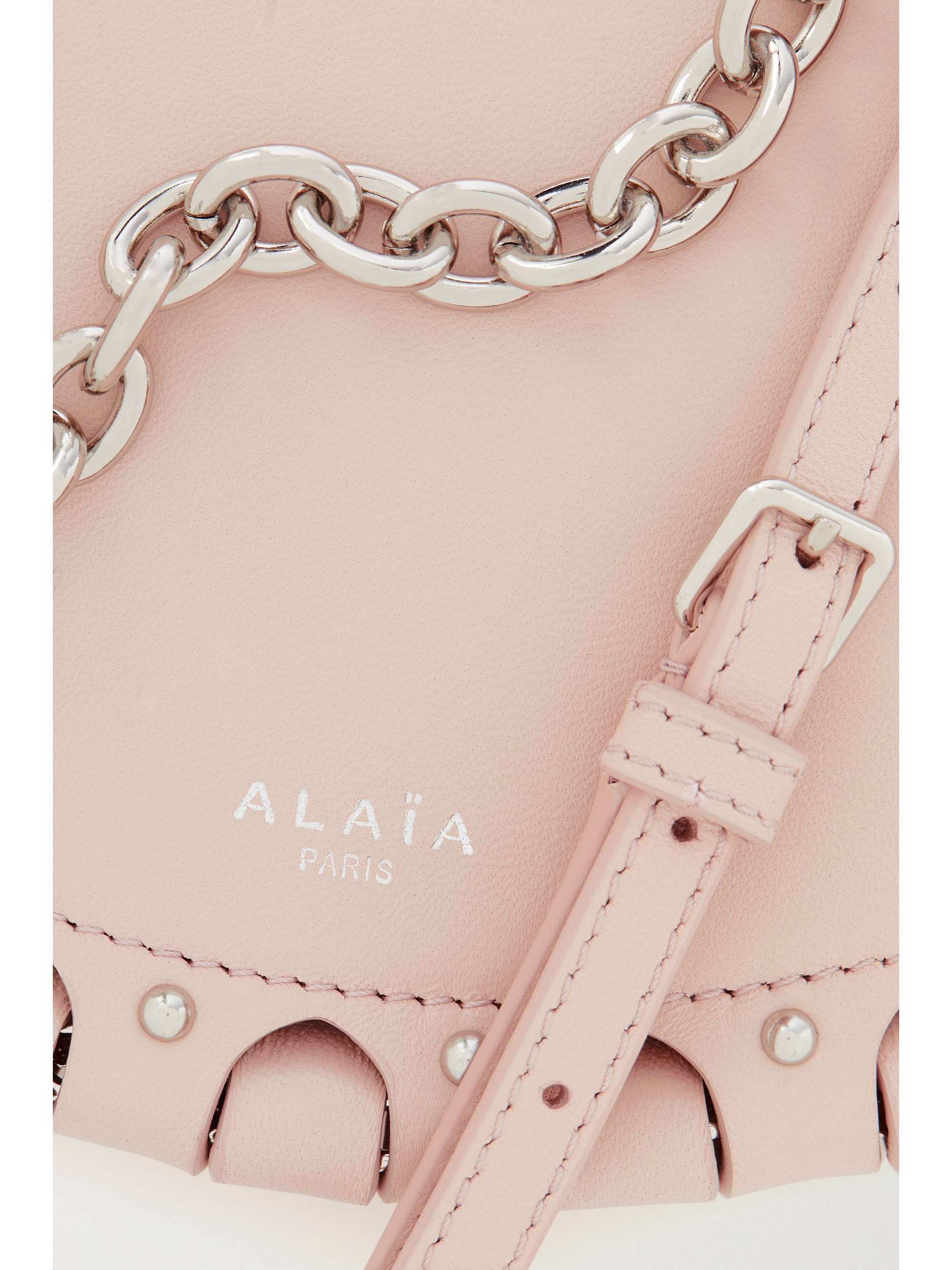 ALAÏA Demi Lune Schultertasche aus Kalbshaar mit Leopardenprint