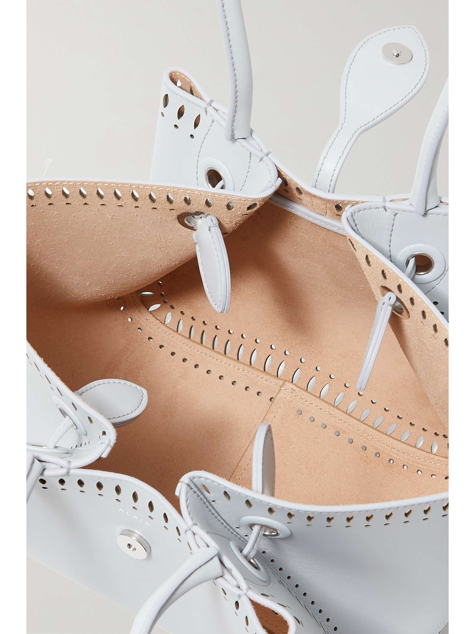 ALAÏA Angèle 20 XS Tote aus lasergeschnittenem Leder