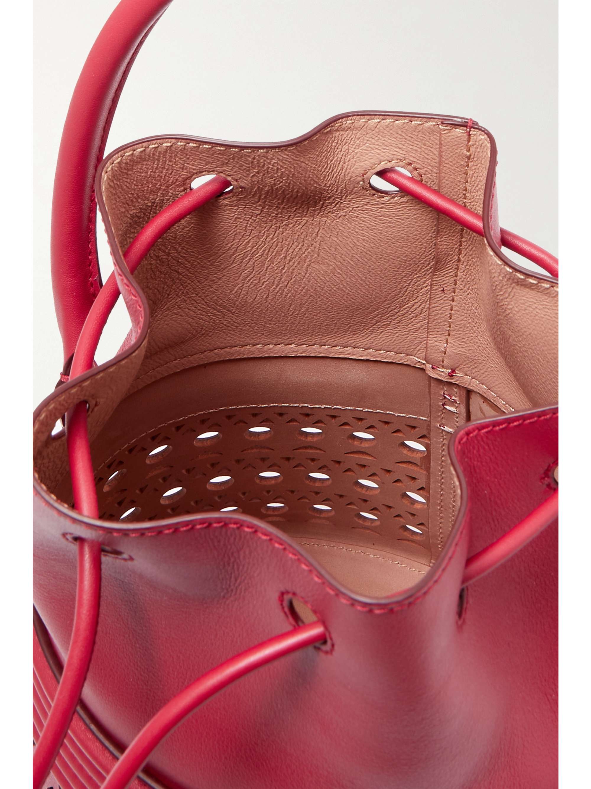 ALAÏA Bucket Corset laser-cut leather bag