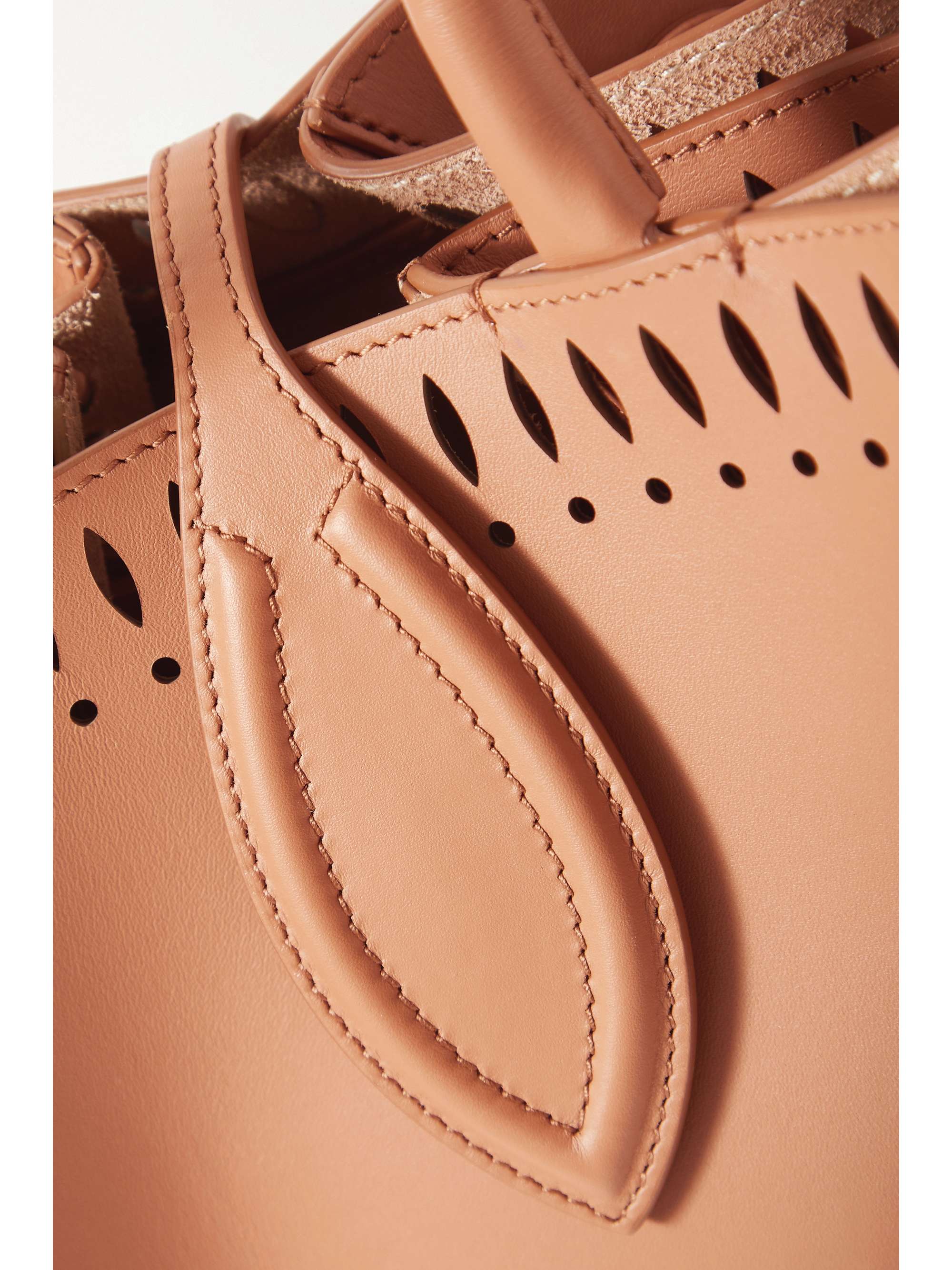 ALAÏA Angèle 25 laser-cut leather tote