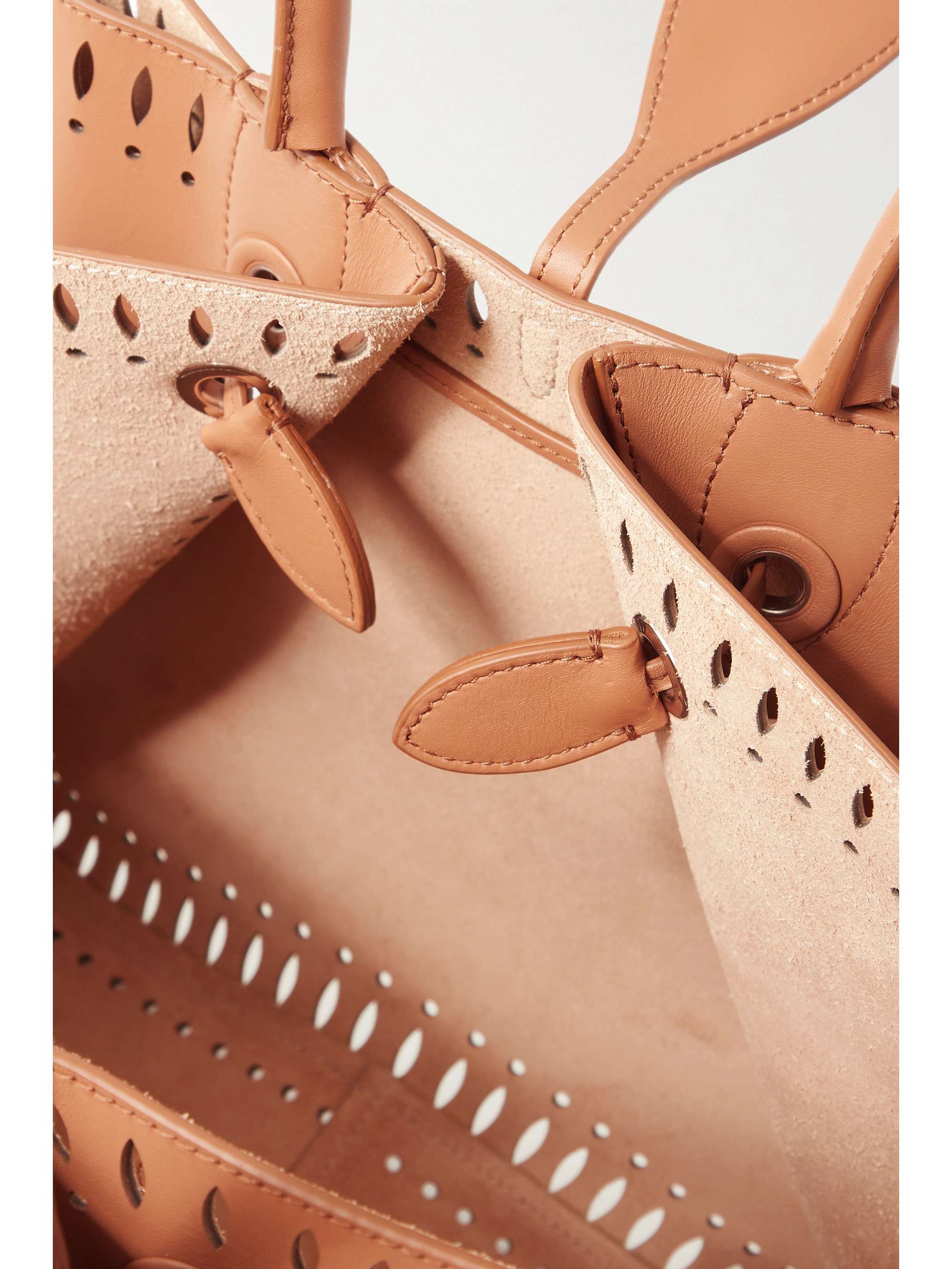 ALAÏA Angèle 25 laser-cut leather tote