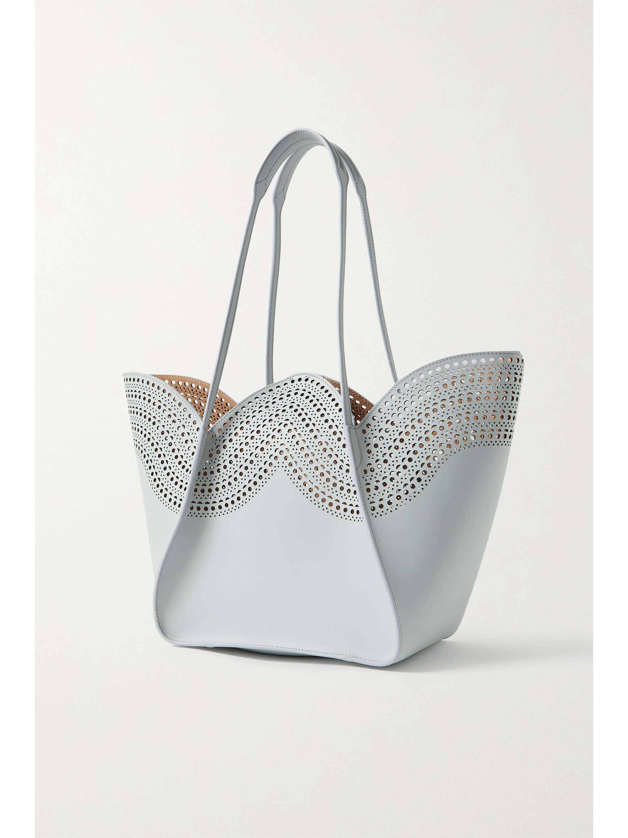 ALAÏA Lili 22 small laser-cut leather tote