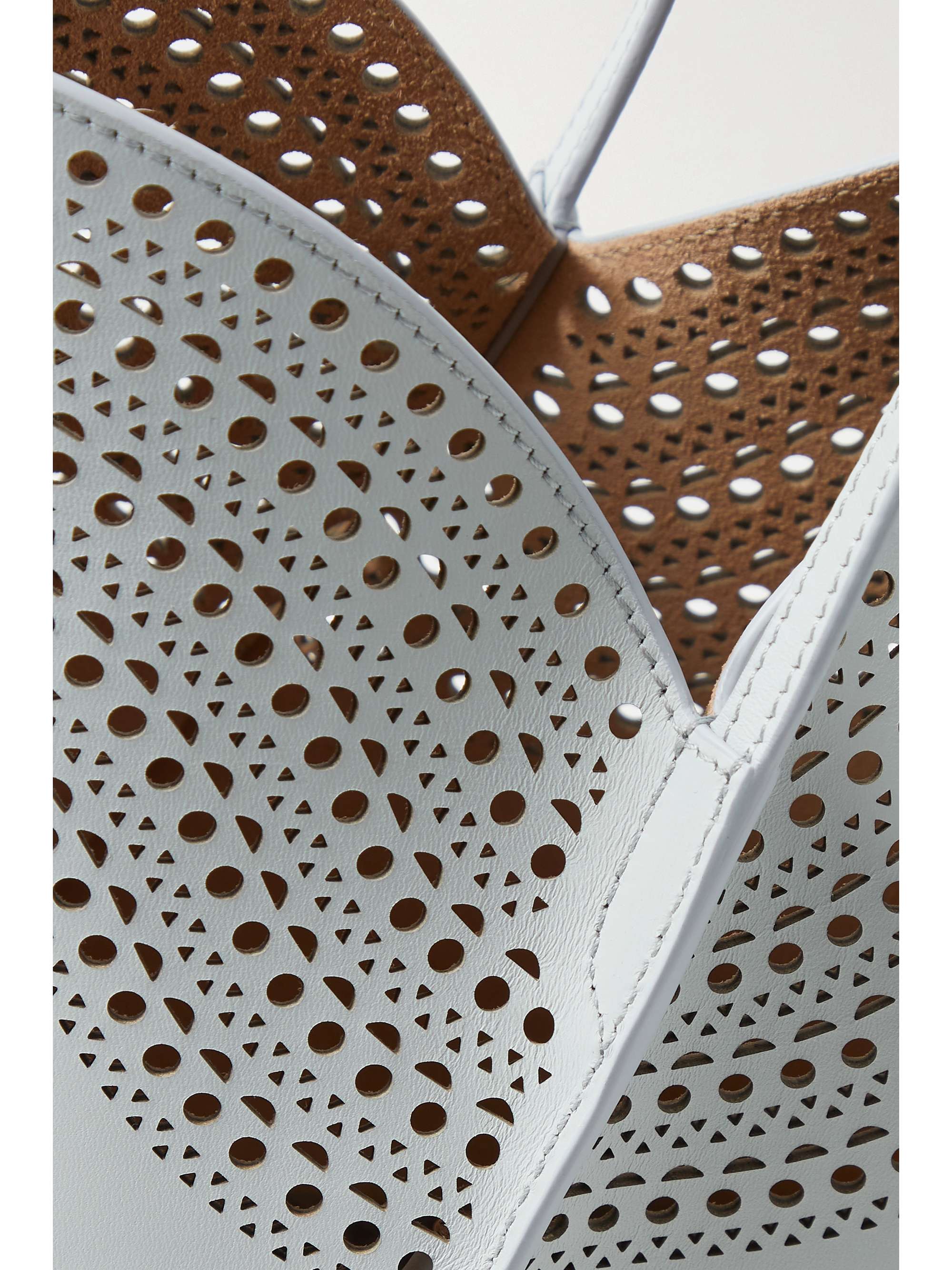 ALAÏA Lili 22 small laser-cut leather tote