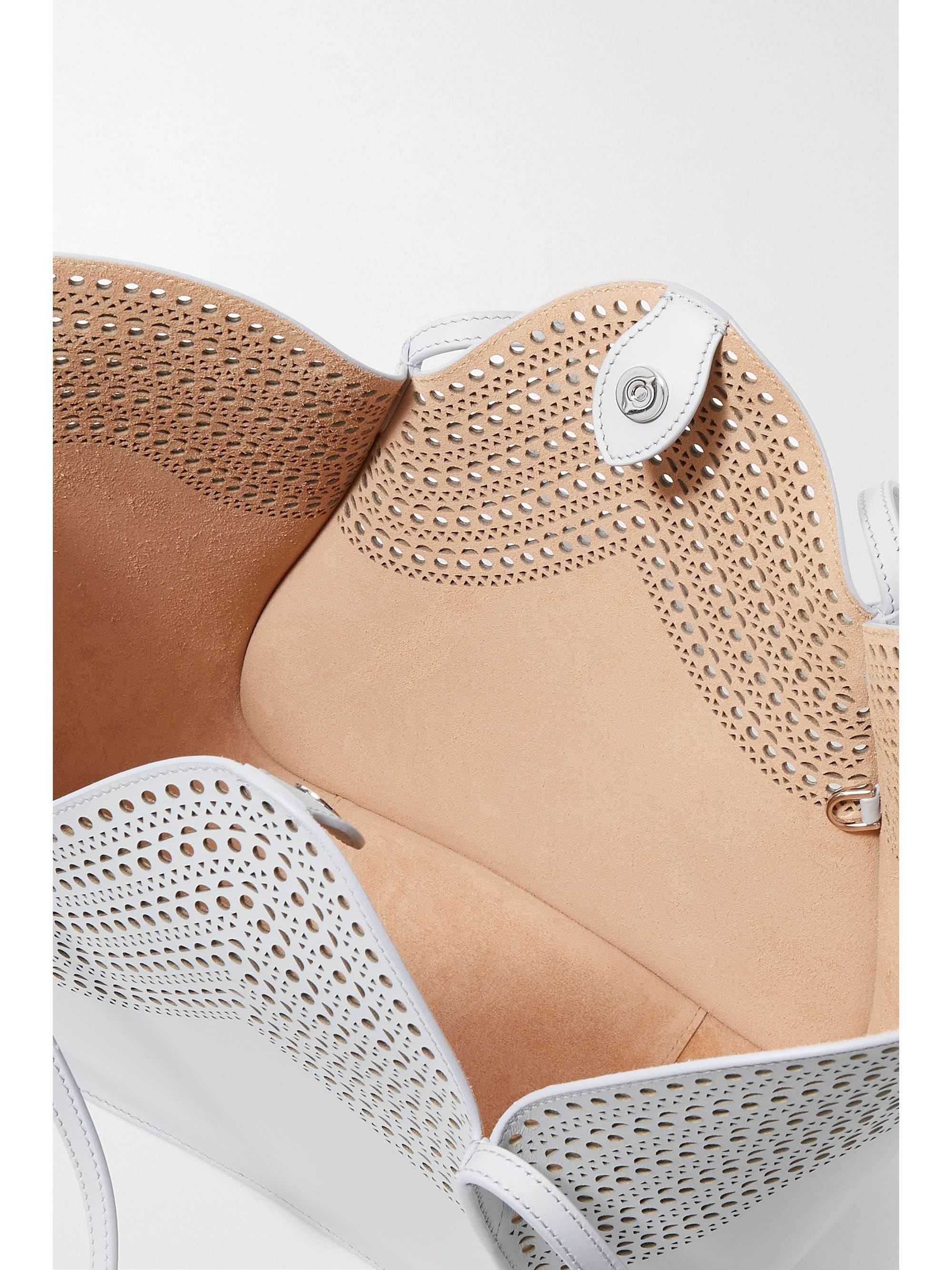 ALAÏA Lili 22 small laser-cut leather tote